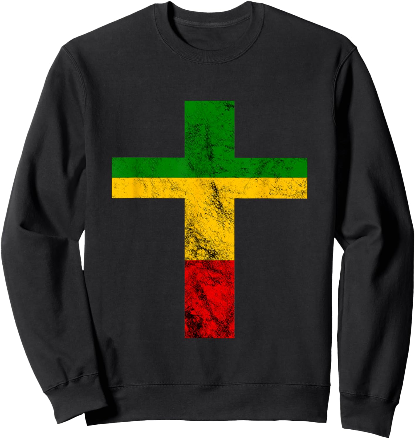 Rasta Reggae Jesus Cross Faith Rastafari Roots Reggae Lover Sweatshirt - Sweatshirt | Black