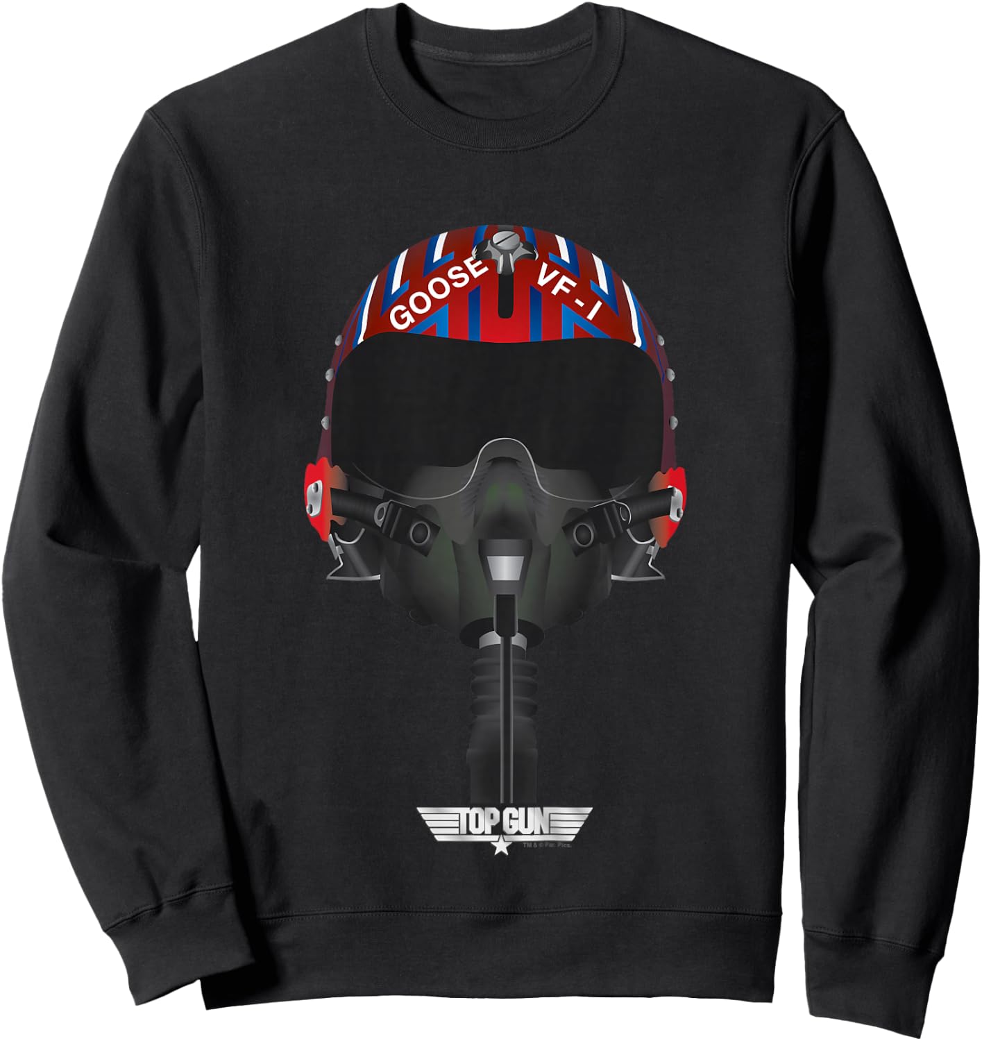 Kids Top Gun Goose Pilot Helmet Kids Sweatshirt - Sweatshirt | Black