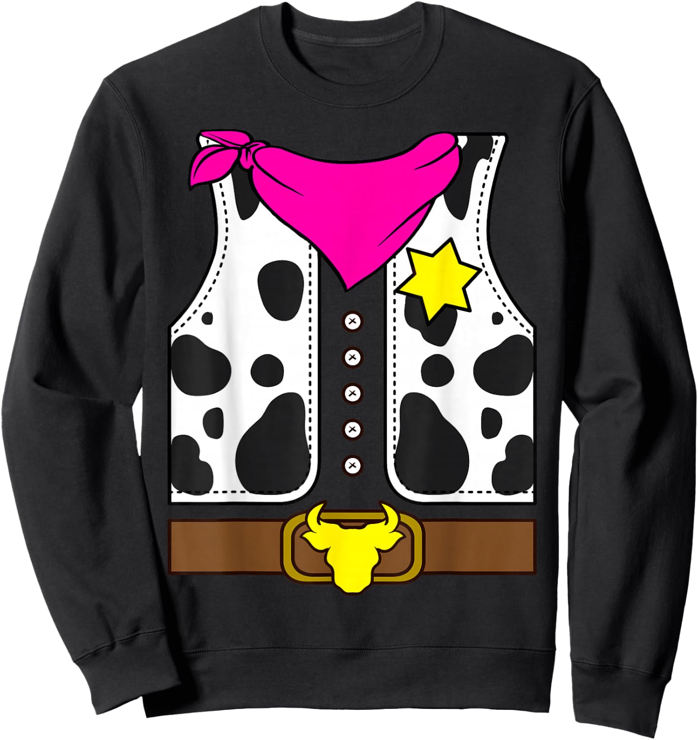 Cowgirl Horse Riding Pink Girl Cowboy Rodeo Costume Horse Sweatshirt - Sweatshirt | Black