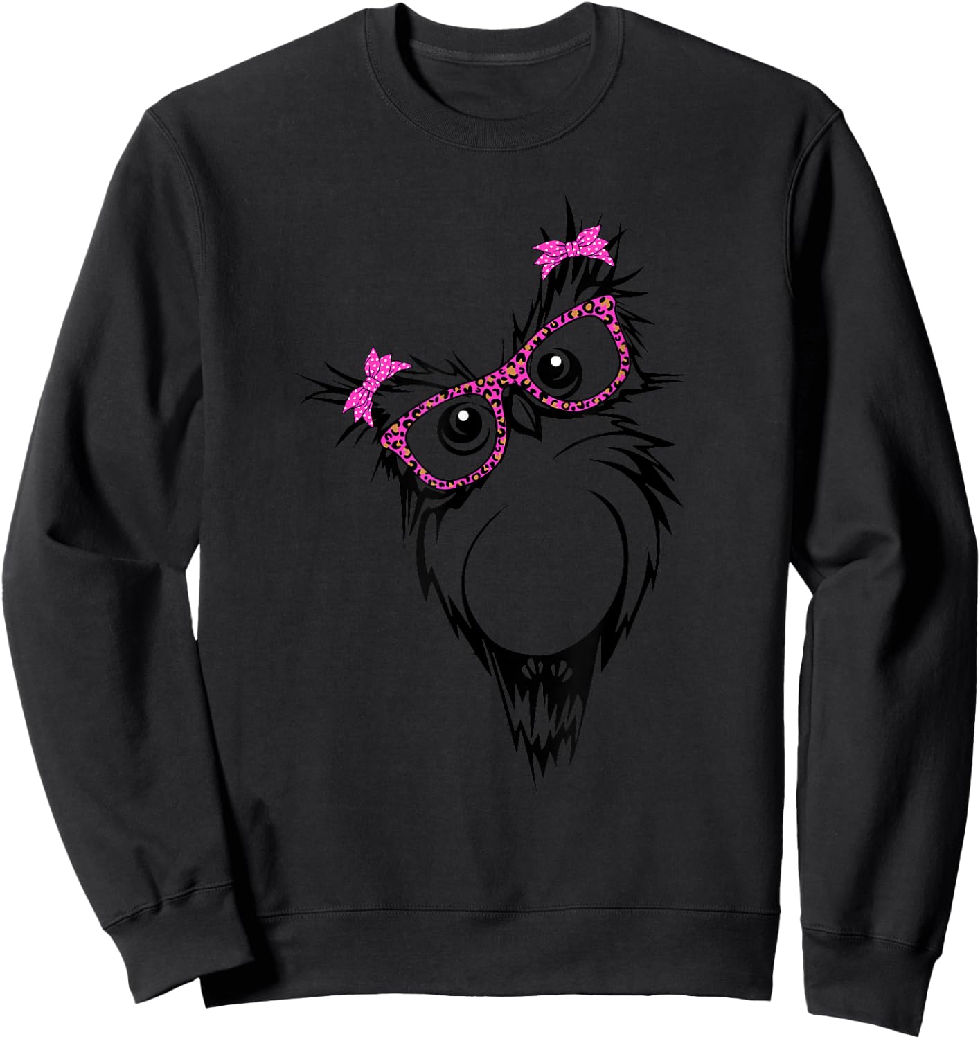 cute OwL with bandana glasses Sweatshirt - Sweatshirt | Black