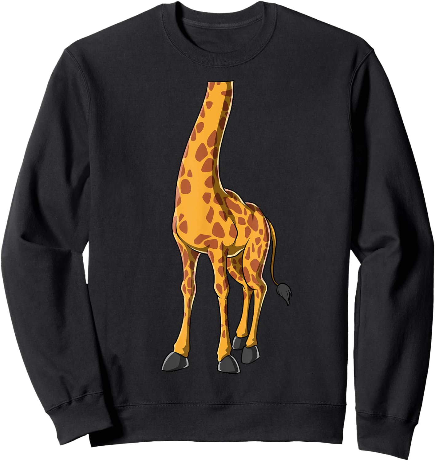 Easy Giraffe Costume Giraffe Body Headless Giraffe Costume Sweatshirt - Sweatshirt | Black