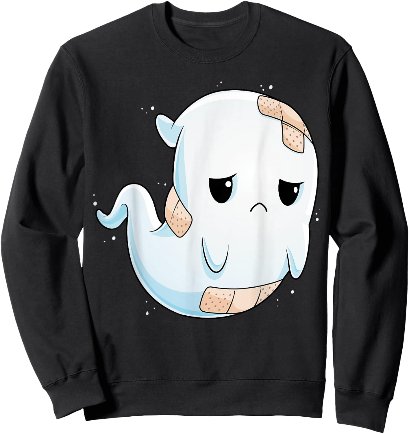 Sad Ghost Halloween Costume Unhappy Ghost Boo Boo Crew Sweatshirt - Sweatshirt | Black