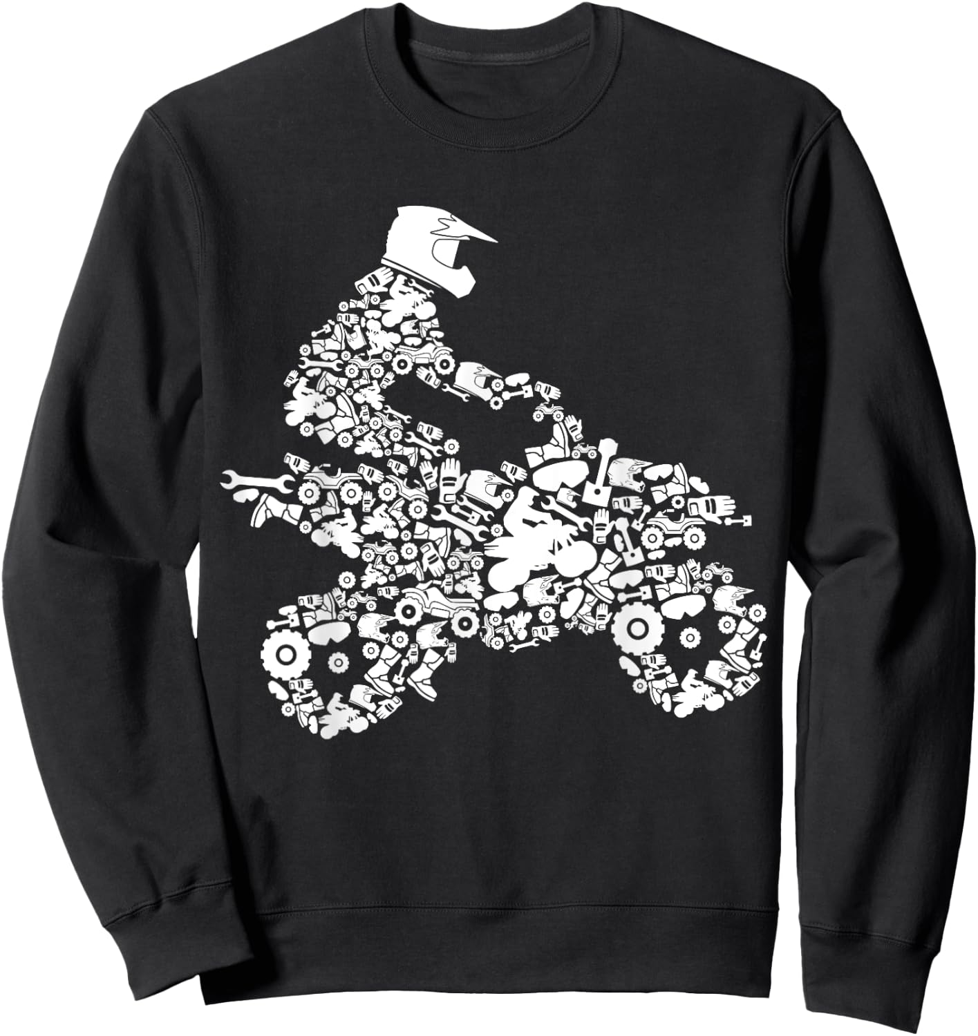 Quad Biker ATV 4 Wheeler Funny Quad Men Boys Sweatshirt - Sweatshirt | Black