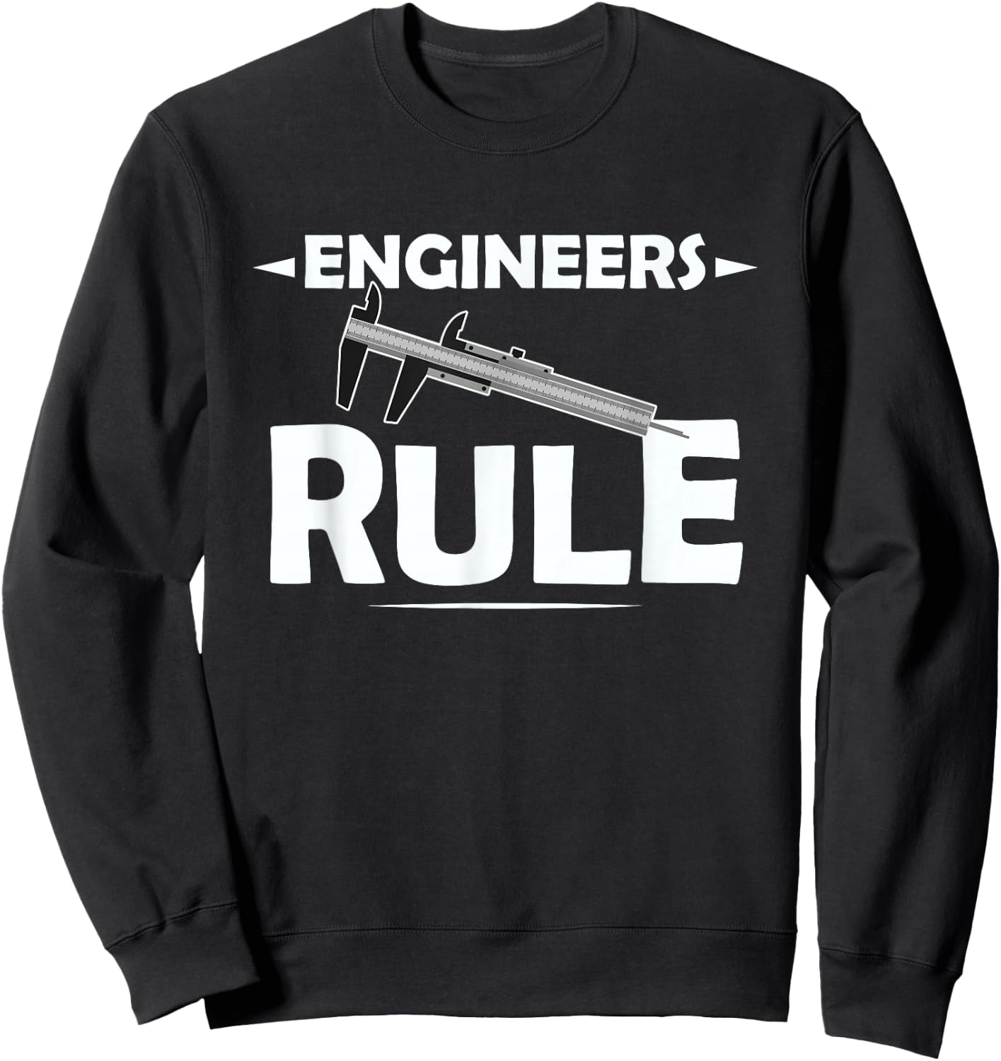 Slide Rule Engineers Rule Vintage Old School Gift Sweatshirt - Sweatshirt | Black