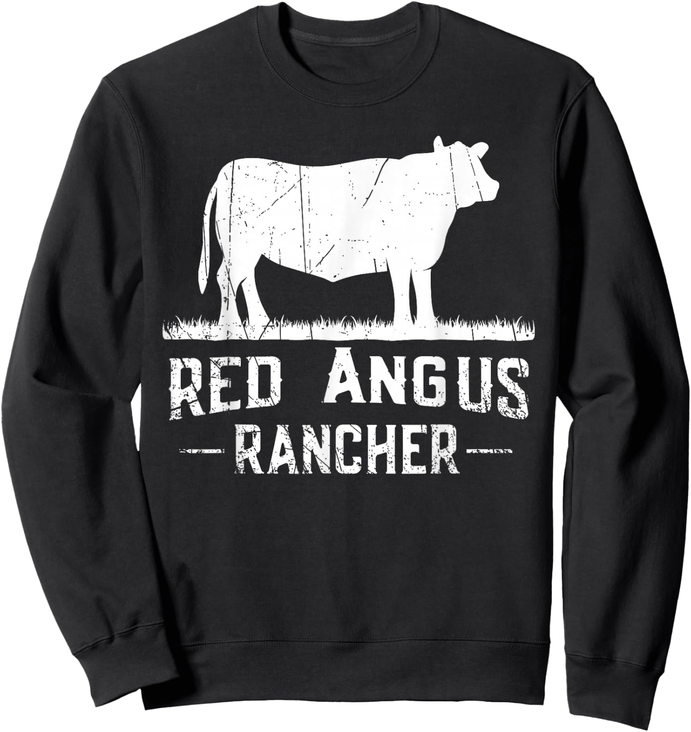 Cow Farmer - Red Angus Rancher Sweatshirt - Sweatshirt | Black