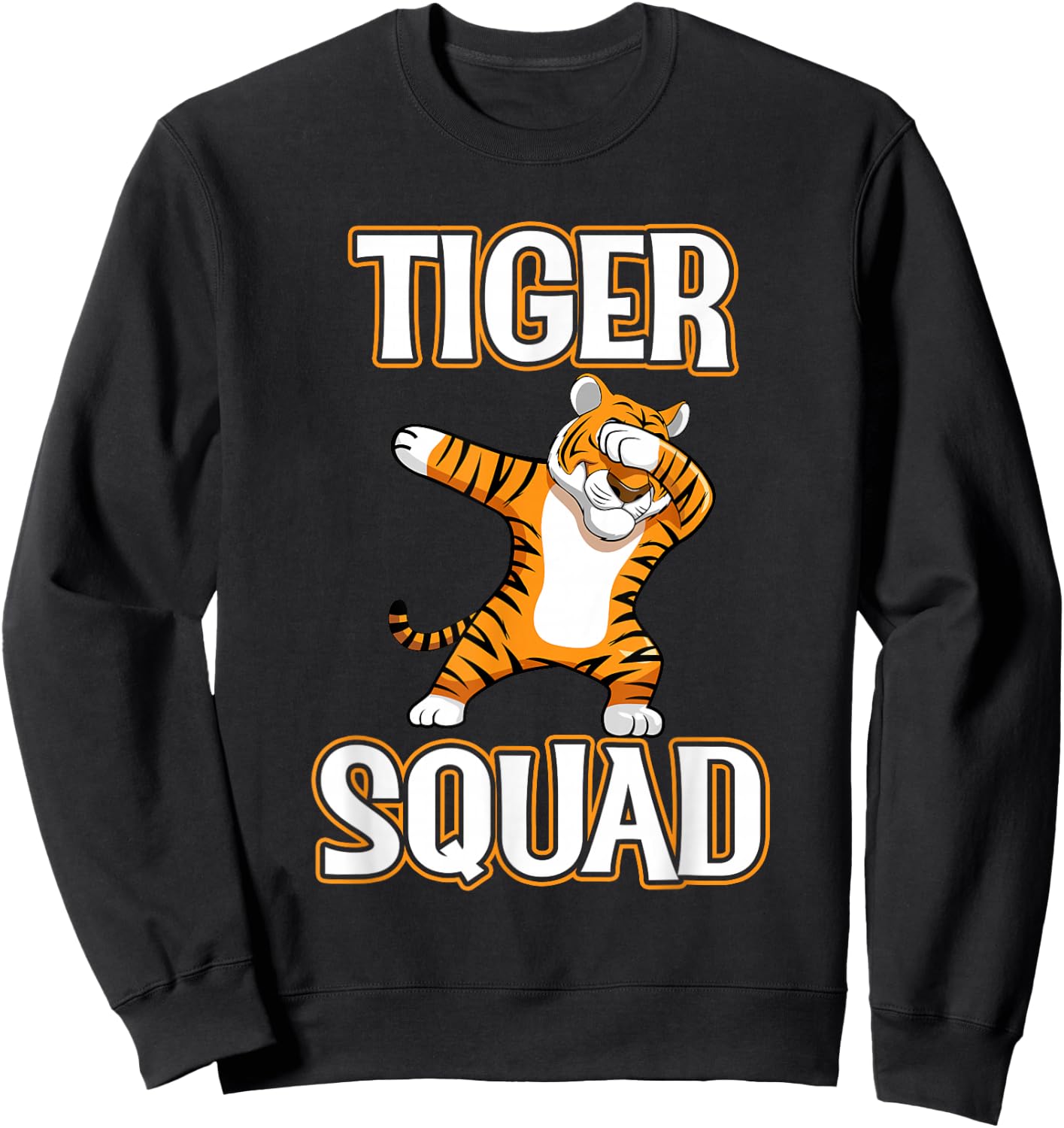 Tiger Squad Football Mascot Sports Team Animal Sweatshirt - Sweatshirt | Black