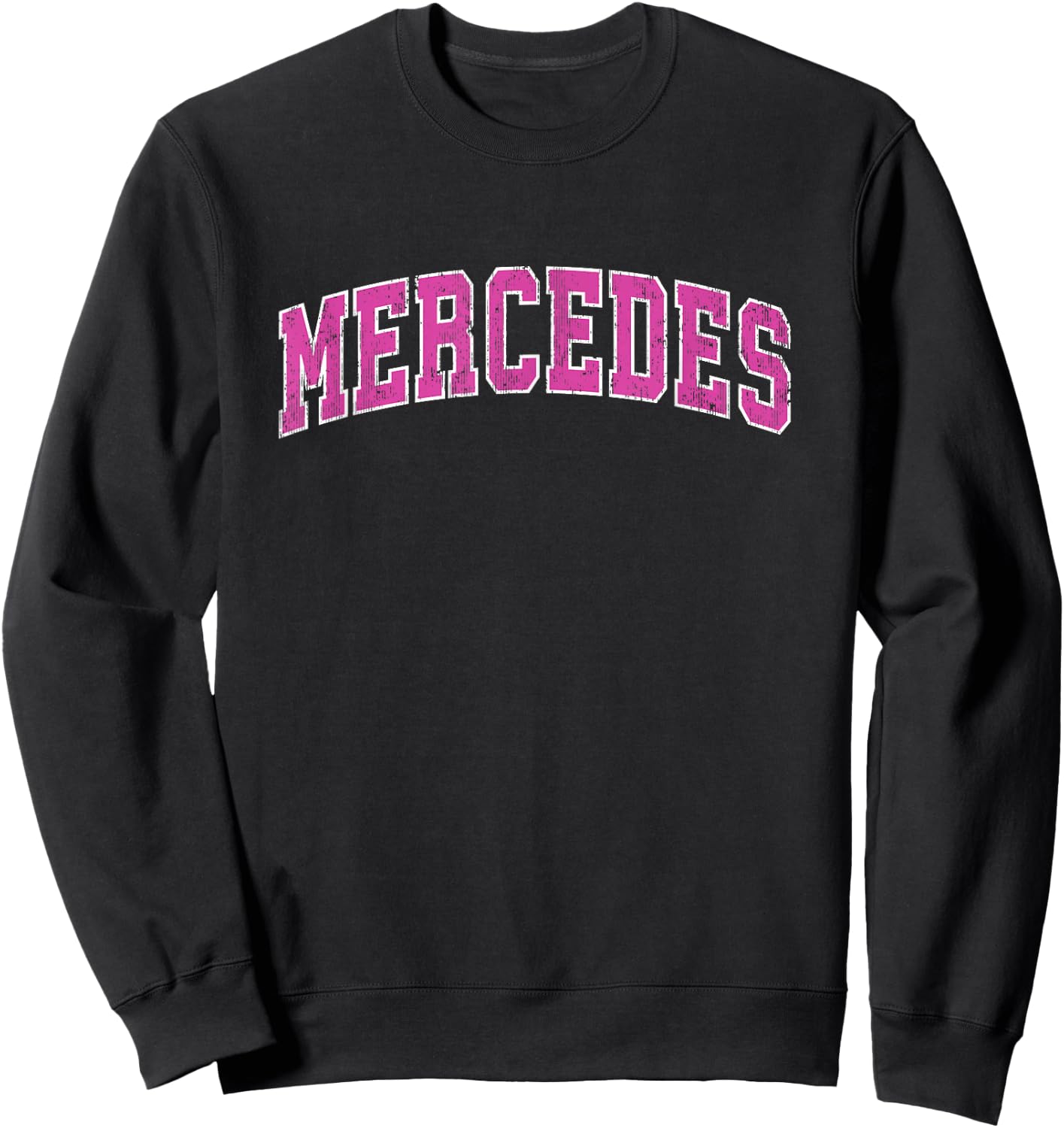 Mercedes Texas TX Vintage Sports Design Pink Design Sweatshirt - Sweatshirt | Black