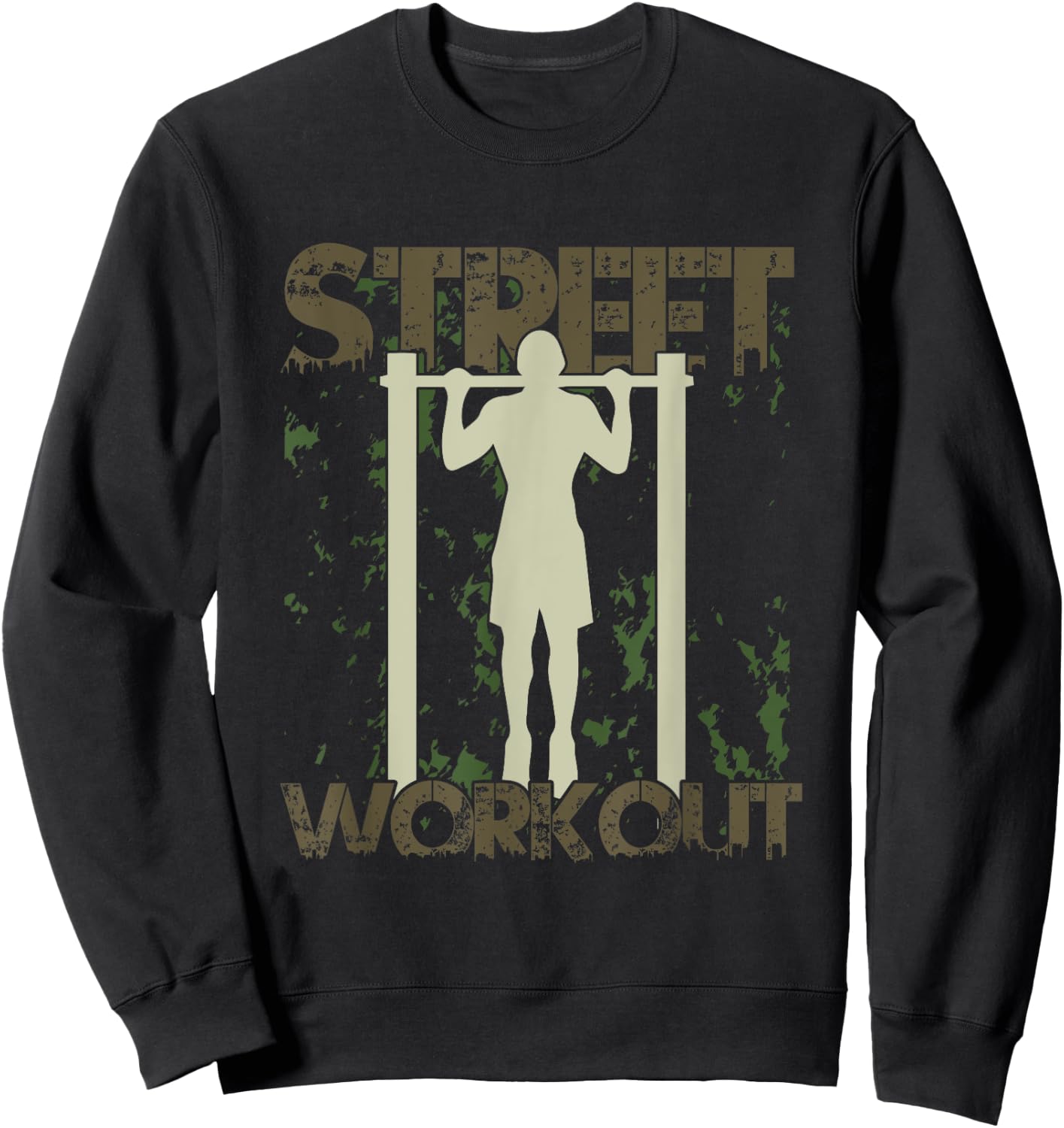 Street Workout Calisthenics Training Gym Exercise Fitness Sweatshirt - Sweatshirt | Black