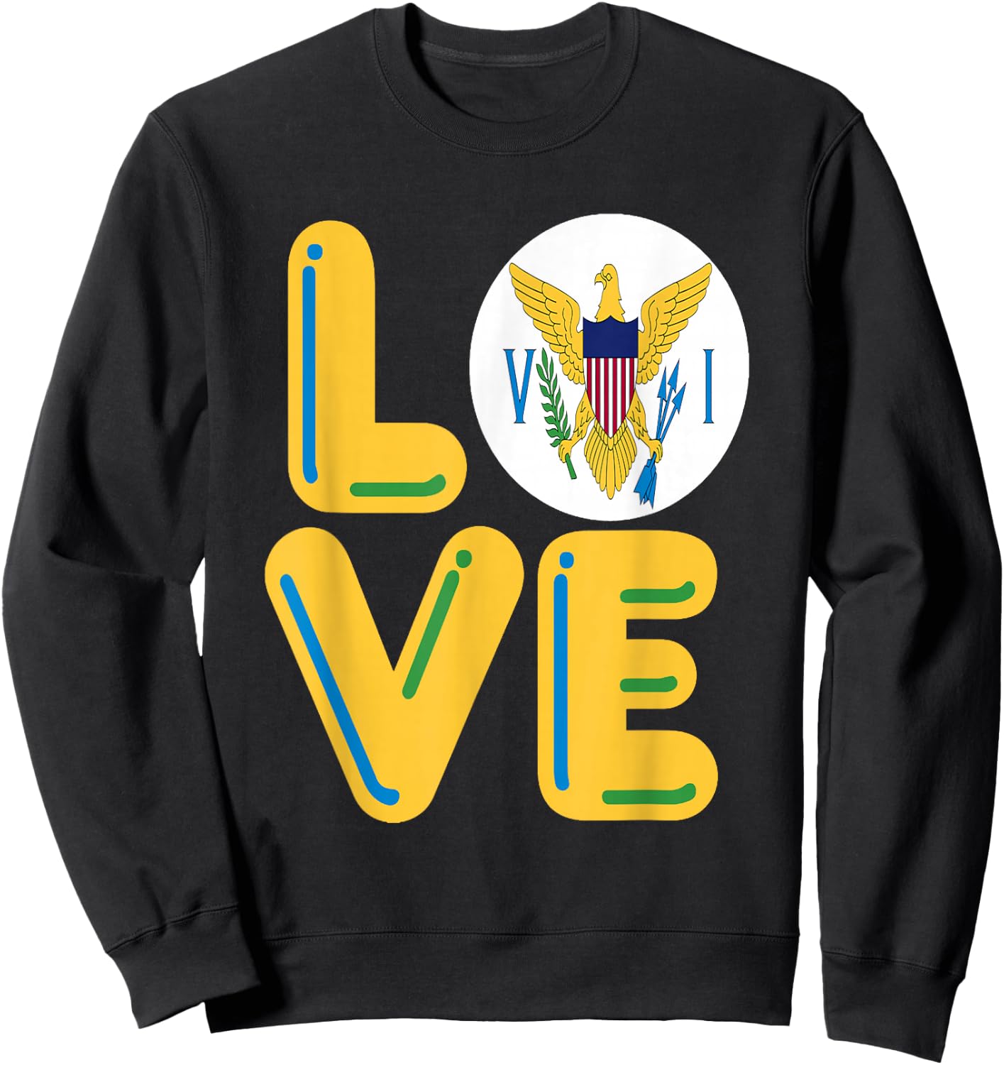 LOVE - Virgin Islands Sweatshirt - Sweatshirt | Black