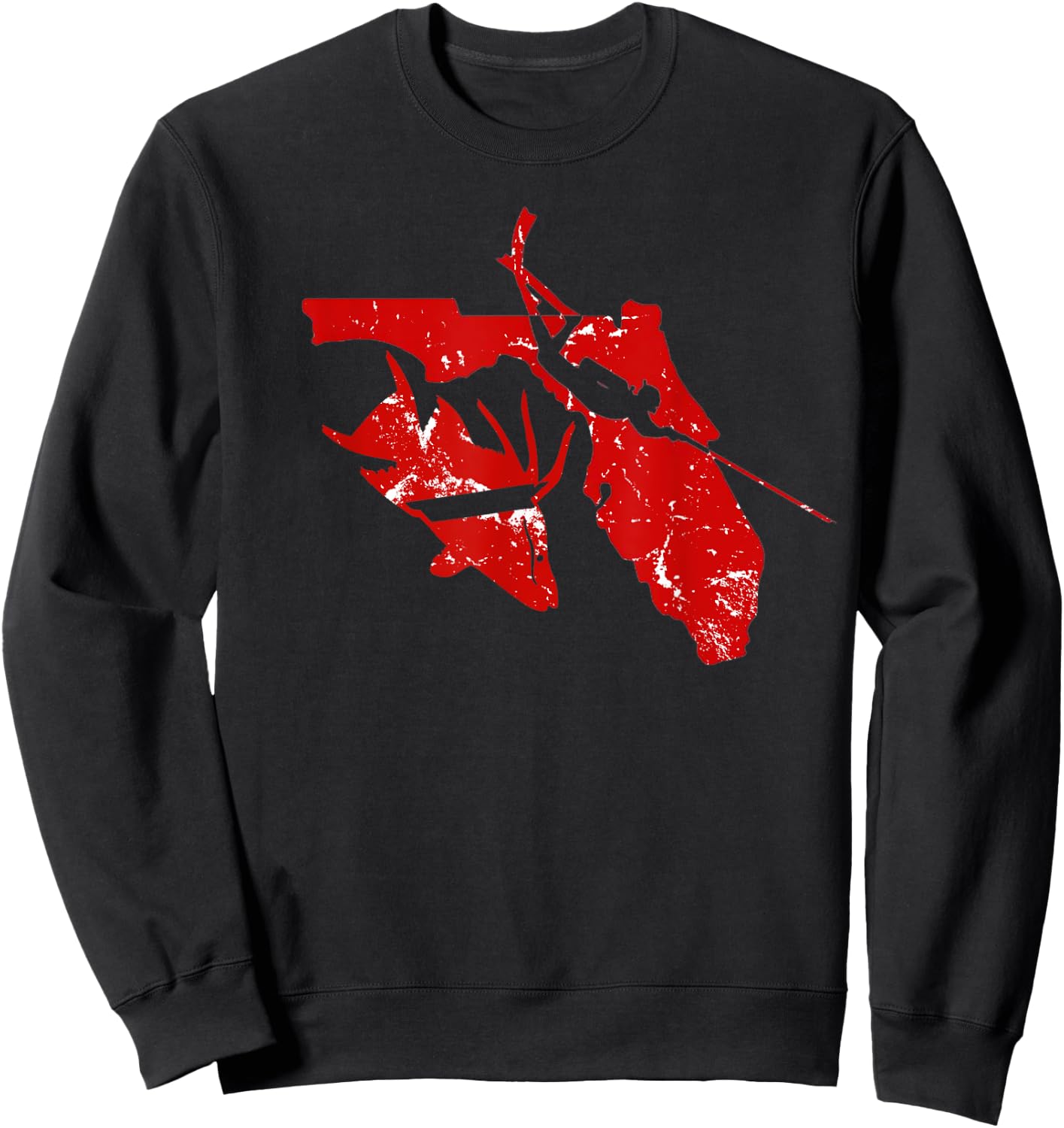 Florida Hogfish Spearfishing Gift Sweatshirt - Sweatshirt | Black