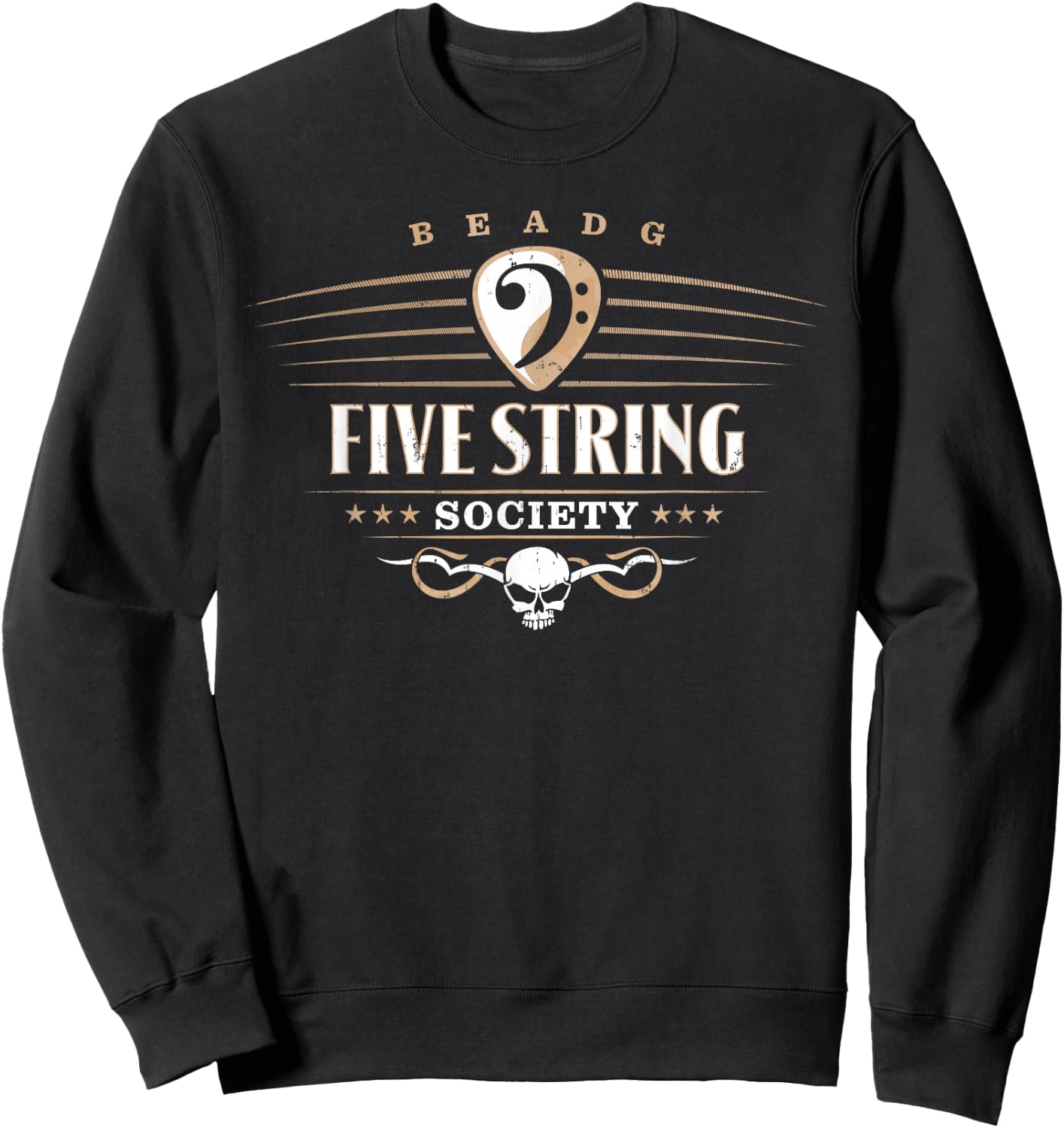 Five String Society for 5 String Bass Guitar Players Sweatshirt - Sweatshirt | Black