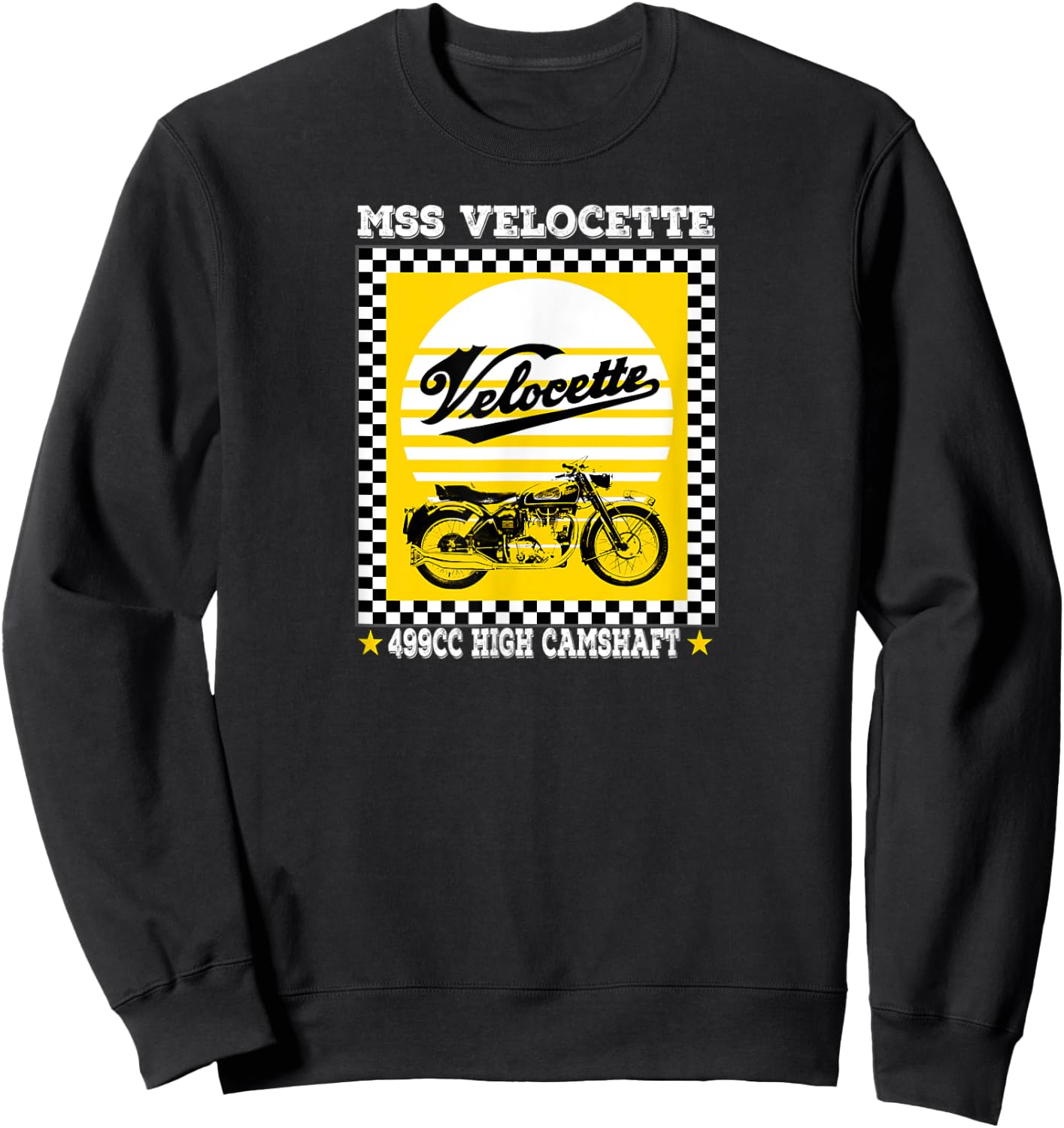 MSS Velocette 499cc | Classic British Motorcycle Sweatshirt - Sweatshirt | Black