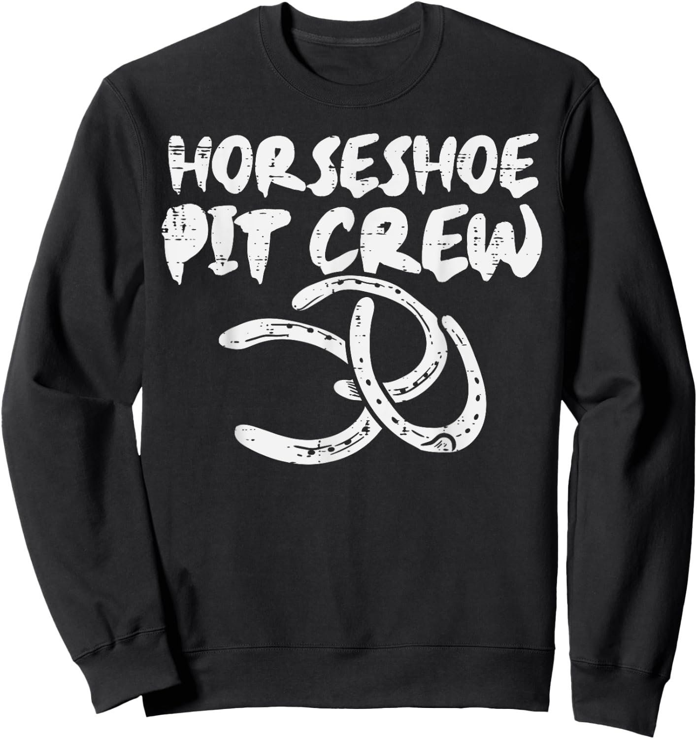Horseshoe Pit Crew Funny Horse Shoe Pitching Men Women Kids Sweatshirt - Sweatshirt | Black