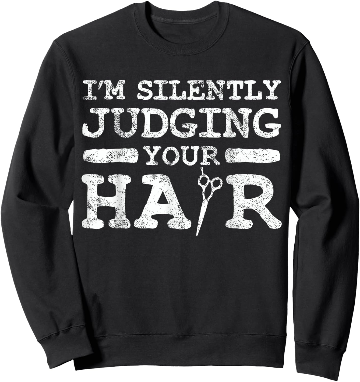 Hairstylist Hairdresser Hairstyling Vintage Sweatshirt - Sweatshirt | Black