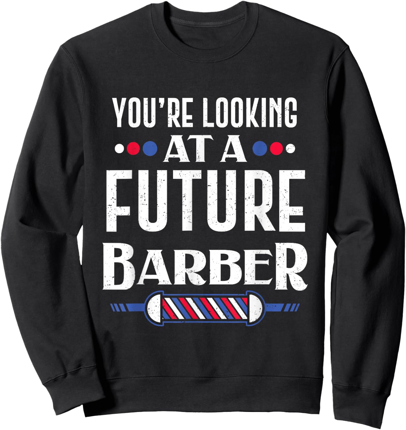 Du schaust auf einen zuZukunft Barber Barbershop Barbers Kids Sweatshirt - Sweatshirt | Black