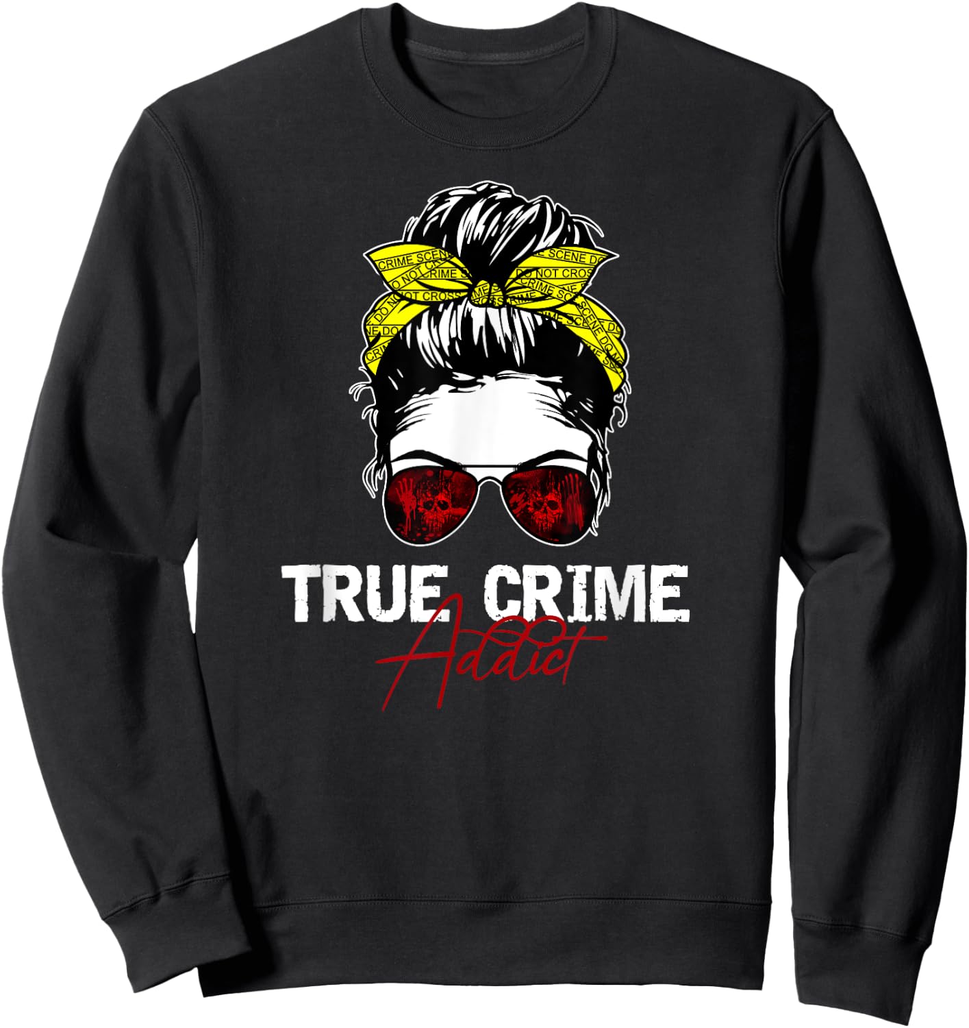 True Crime Addict Sweatshirt - Sweatshirt | Black
