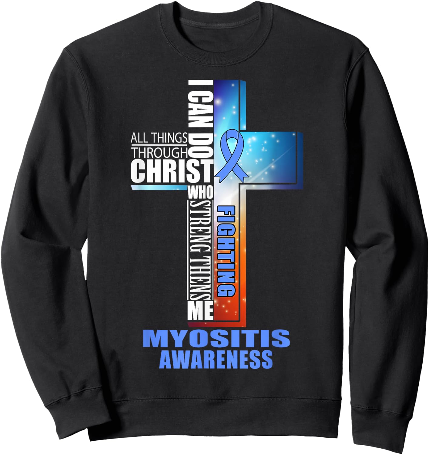 MYOSITIS Warrior Awareness Shirt Sweatshirt - Sweatshirt | Black