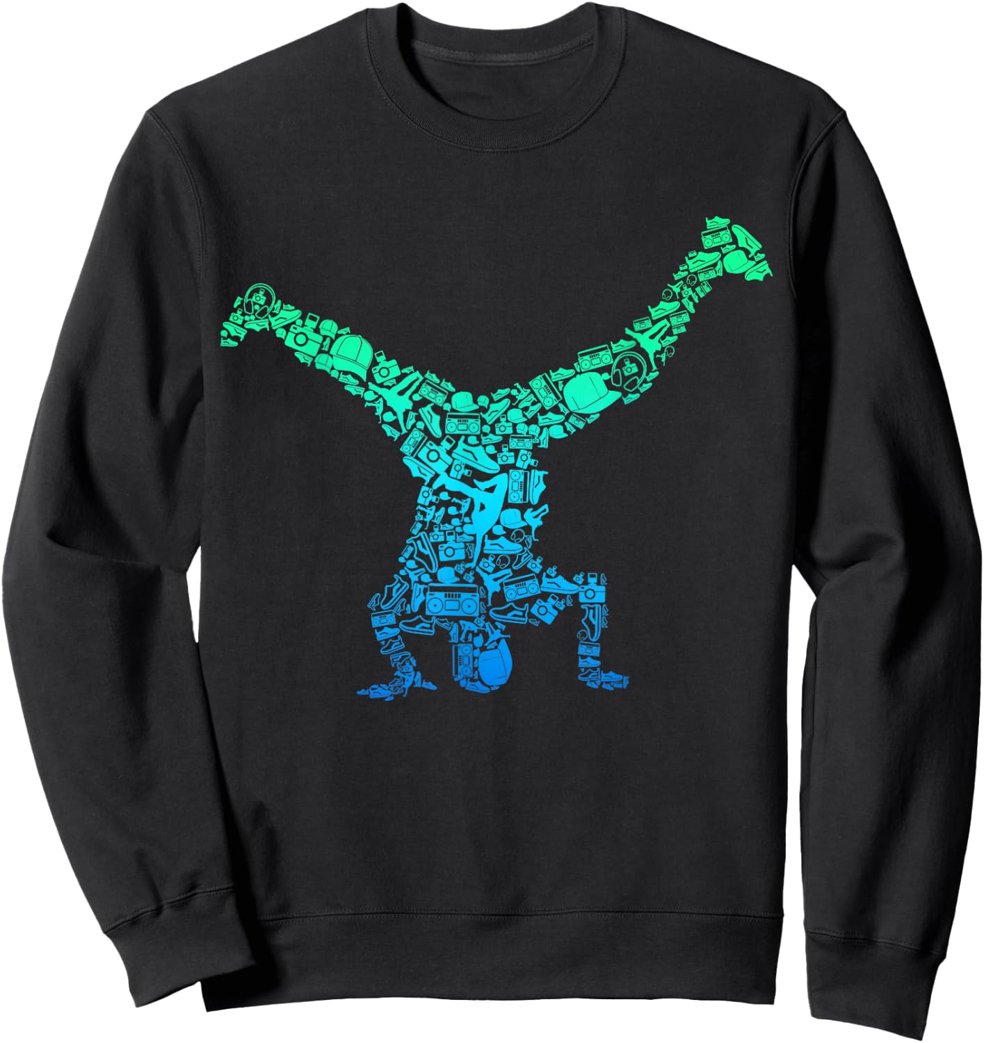 Breakdance Breakdancer Breakdancing Kids Boys Men Sweatshirt - Sweatshirt | Black
