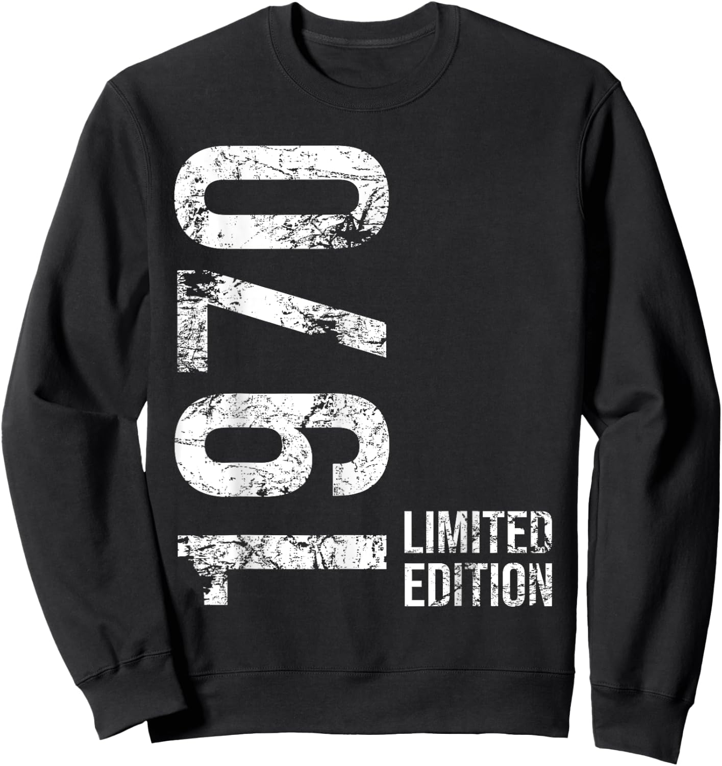 55th Birthday 55 Years Old Man Woman Vintage 1970 Sweatshirt - Sweatshirt | Black