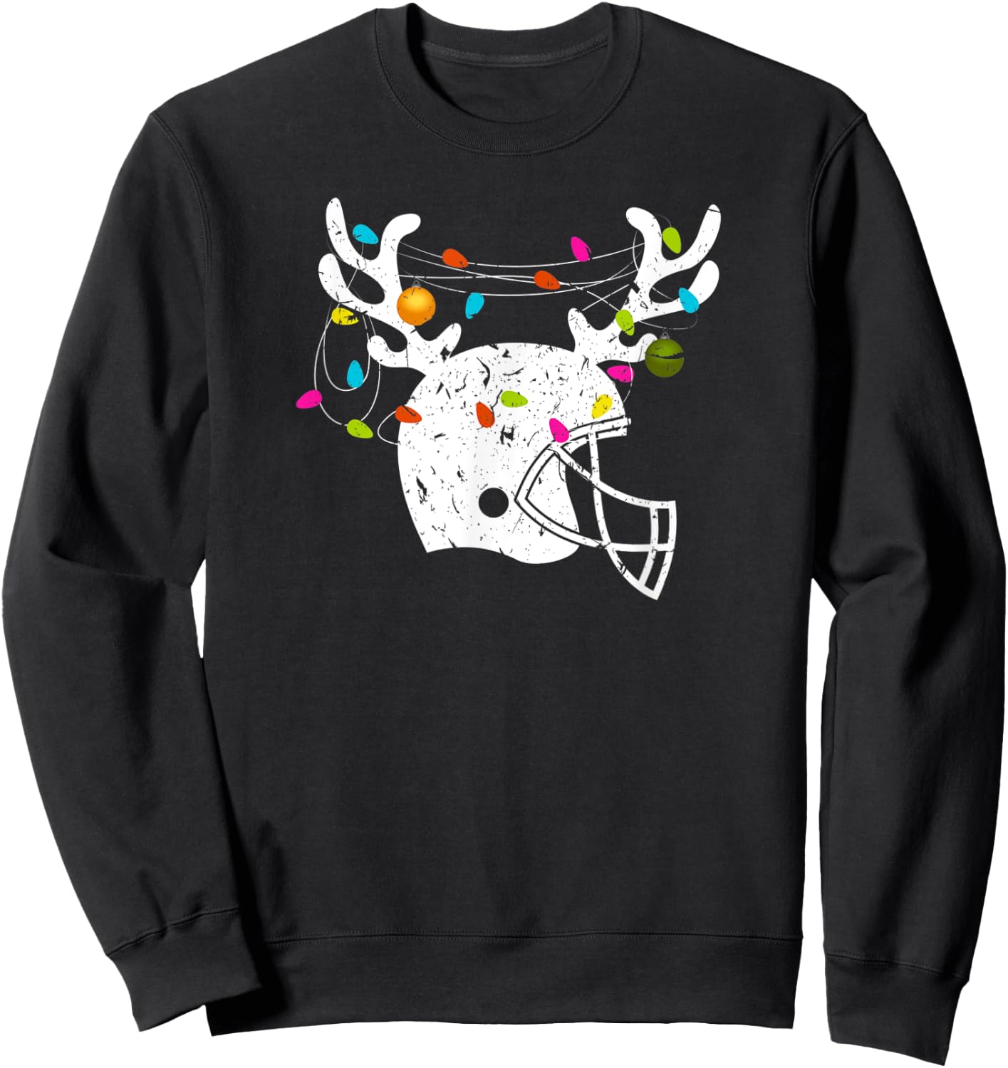Christmas Football Helmet Men Boys Xmas Sweatshirt - Sweatshirt | Black