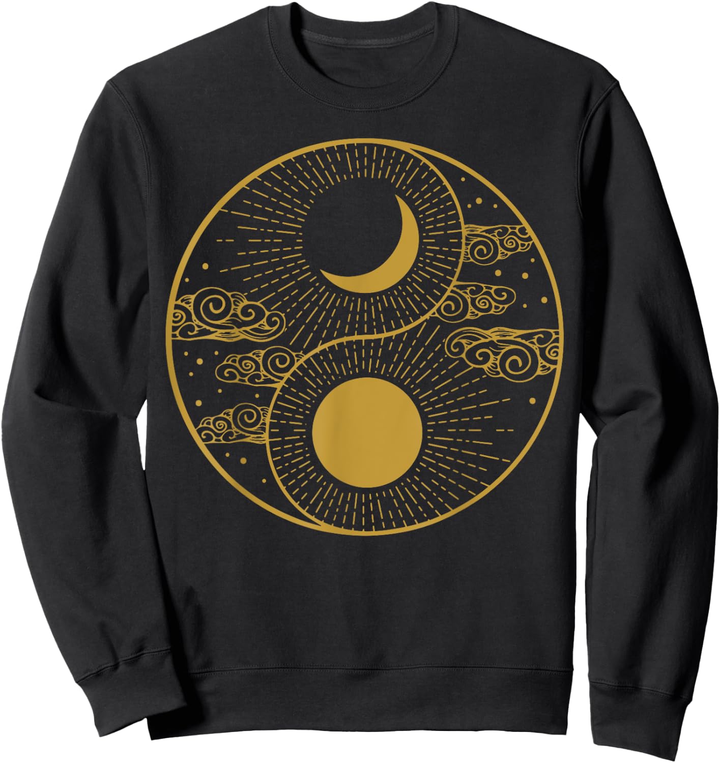 Qi Gong Clothes Tai Chi Qigong Chi Gong Yin Yang Sweatshirt - Sweatshirt | Black