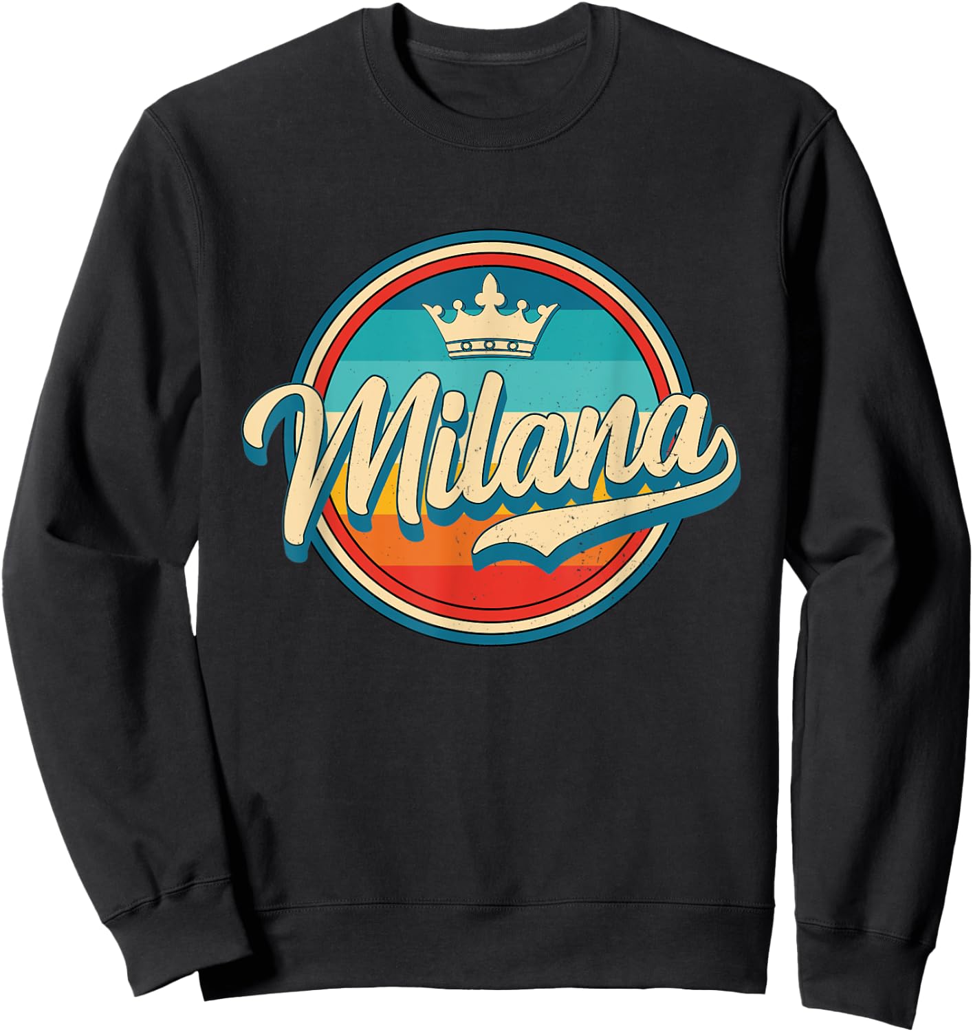 Milana retro name funny vintage first name Milana Sweatshirt - Sweatshirt | Black