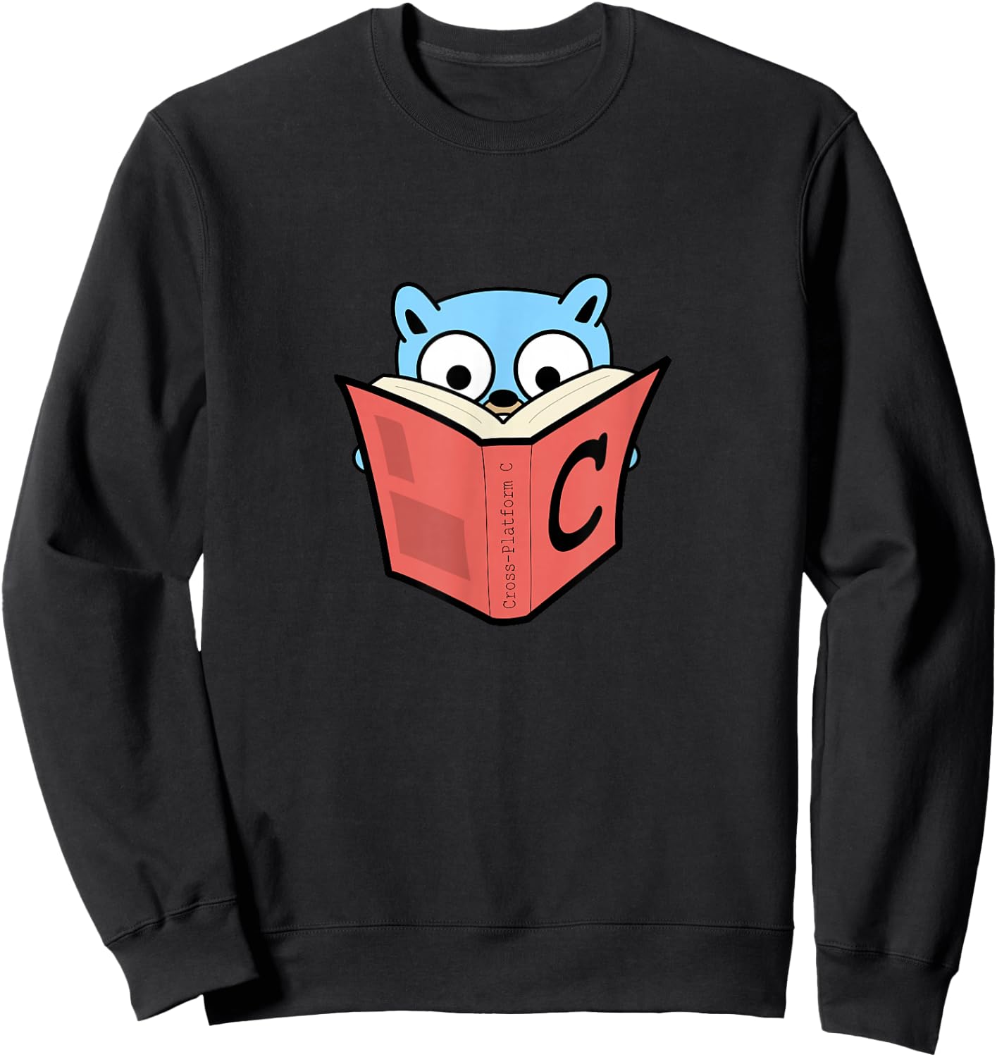 Go Developer golang cross platform c gopher Sweatshirt - Sweatshirt | Black