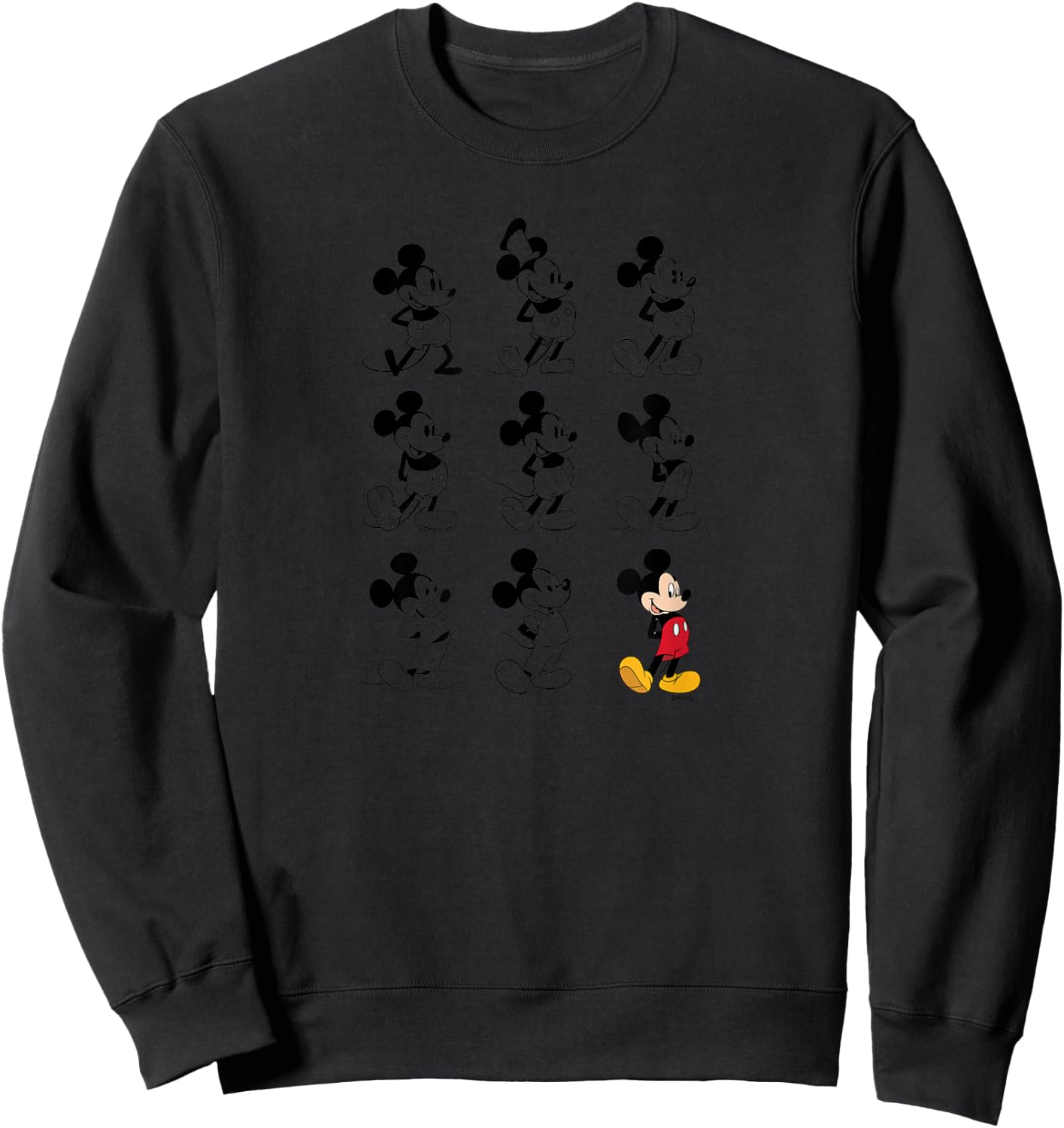 Mickey Mouse Evolution Sweatshirt - Sweatshirt | Black