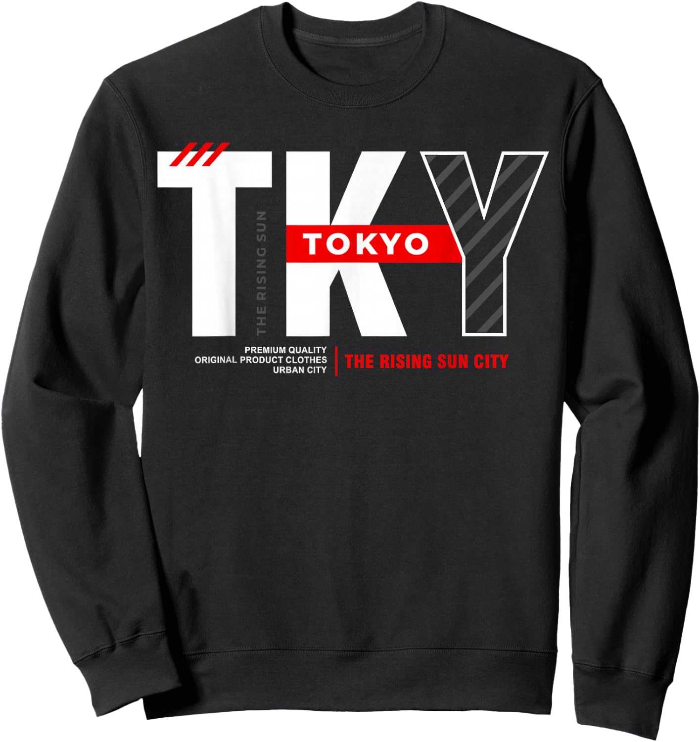 TKY Tokyo The Rising Sun City Sweatshirt - Sweatshirt | Black