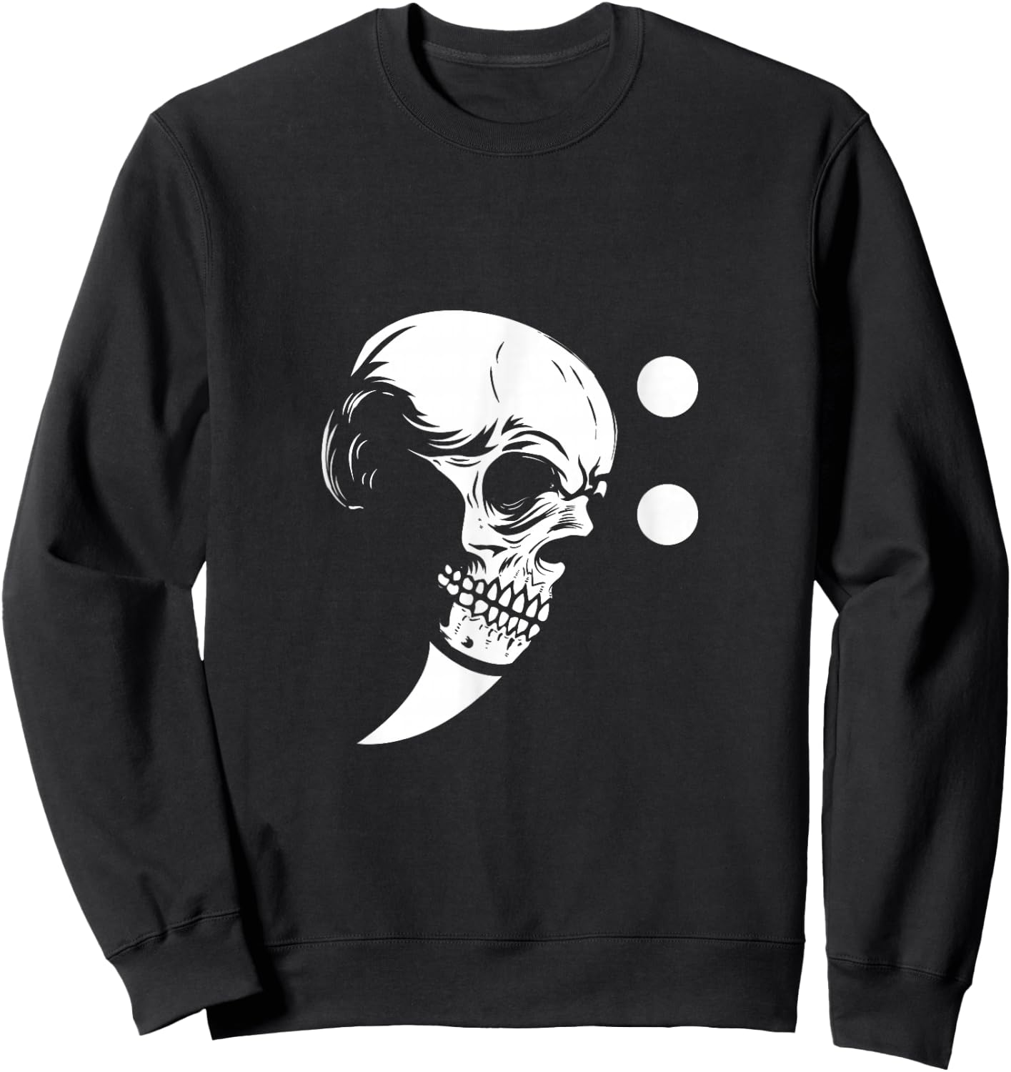 Musicians Treble Clef Skull Music Notes G Key Sweatshirt - Sweatshirt | Black