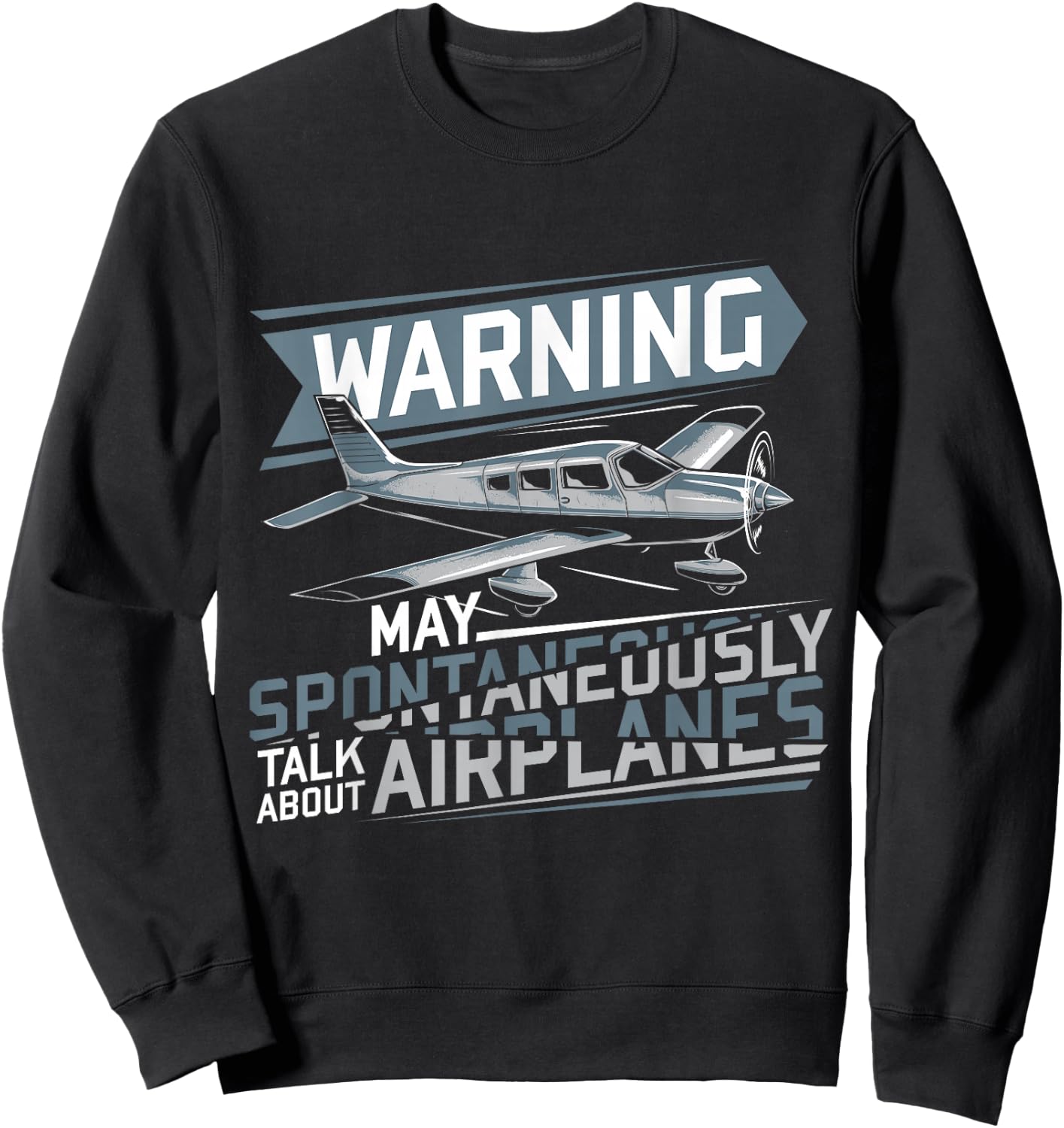 Gift Aeroplane Lover Hobby Pilot Sweatshirt - Sweatshirt | Black