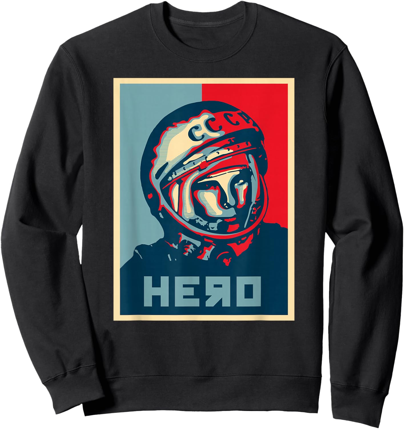 Yuri Gagarin USSR Soviet Hero Astronaut Russian Space Sweatshirt - Sweatshirt | Black