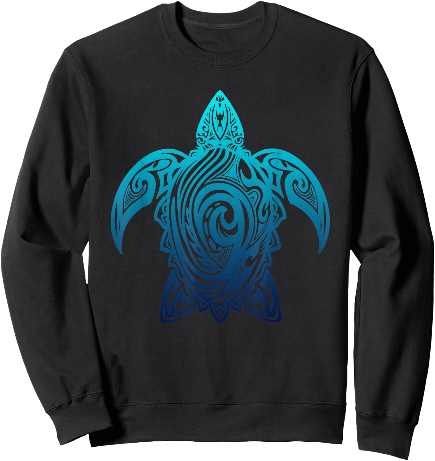 Turtle Tribal Diving Sea Turtle Scuba Diver Sweatshirt - Sweatshirt | Black