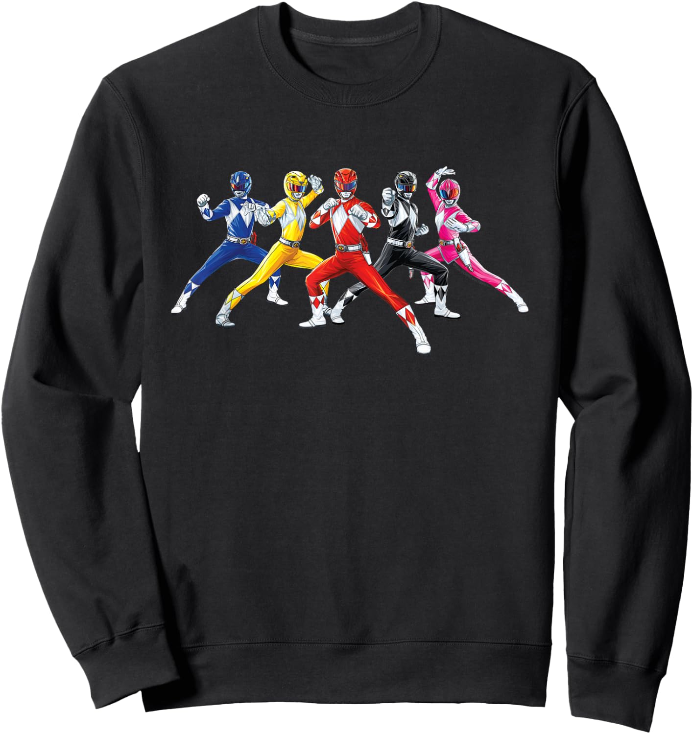 Power Rangers Fighting Pose Sweatshirt - Sweatshirt | Black