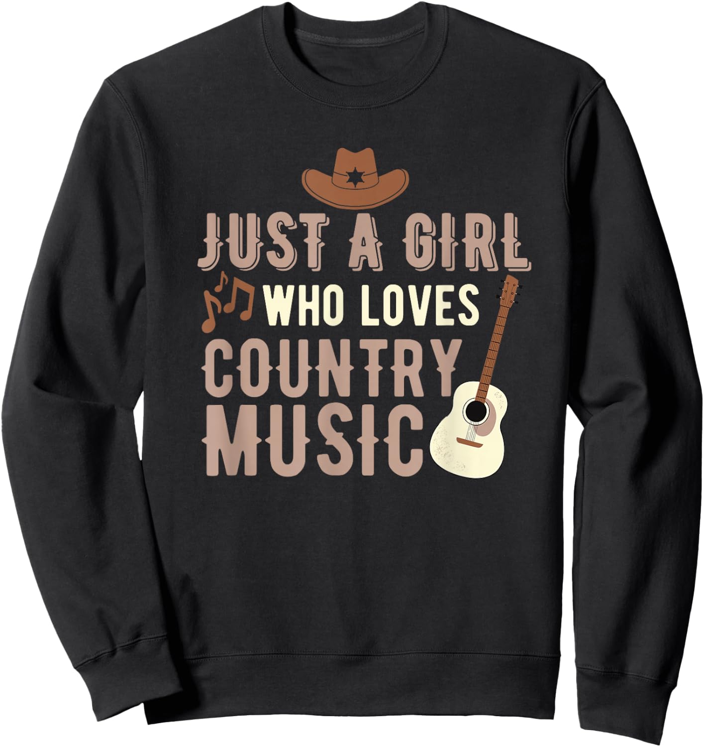 Just A Girl Who Loves Country Music Small Sweatshirt - Sweatshirt | Black