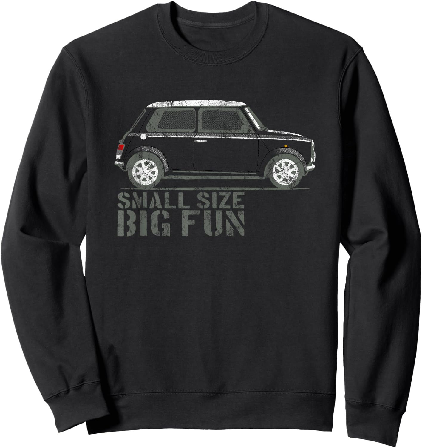 Vintage British Car old school design - Mini Funny Sentence Sweatshirt - Sweatshirt | Black