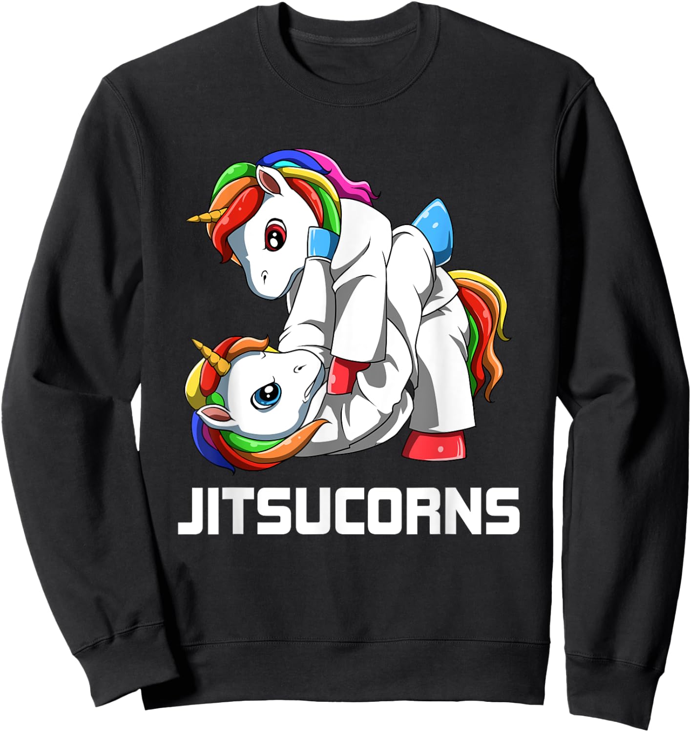 Jitsucorn Unicorn Jiu Jitsu Grappling Sweatshirt - Sweatshirt | Black