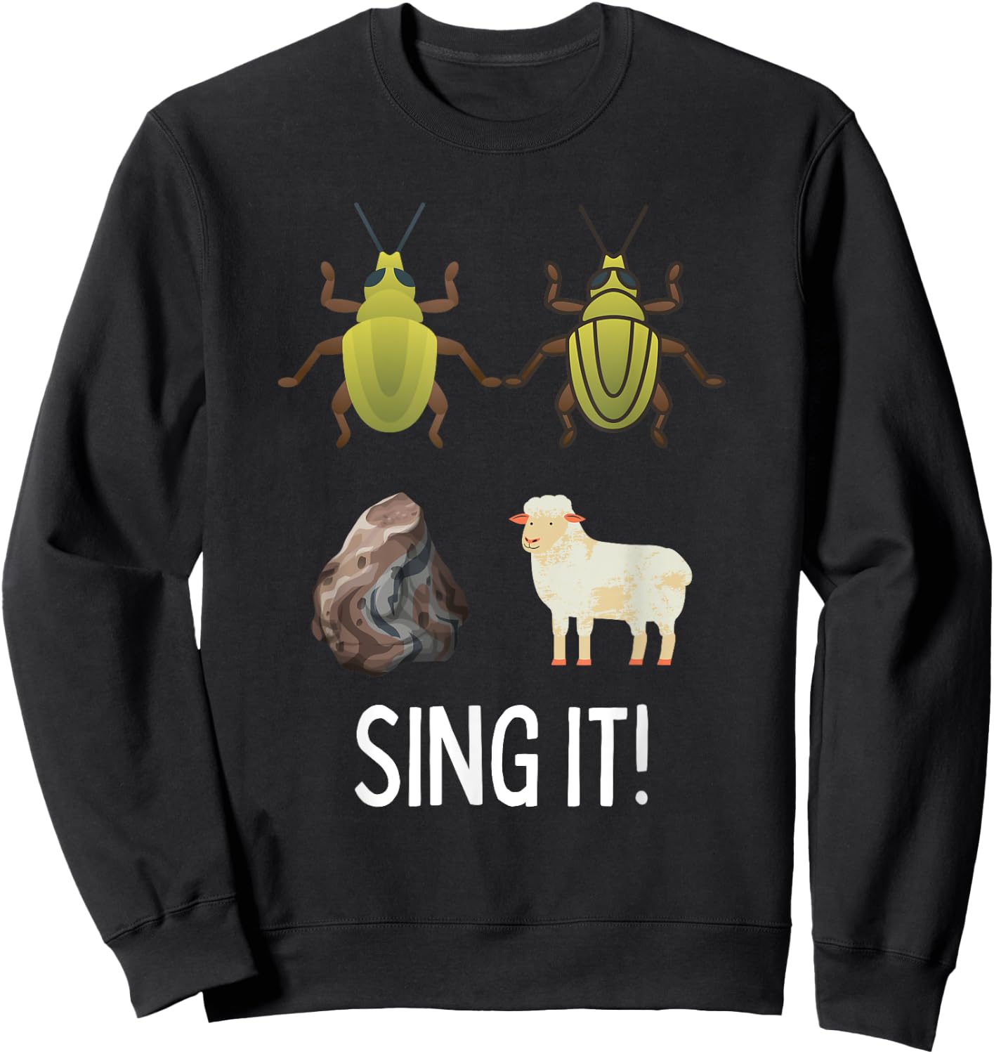Funny Classic Rock Song Lyrics Joke Rock Music Sweatshirt - Sweatshirt | Black