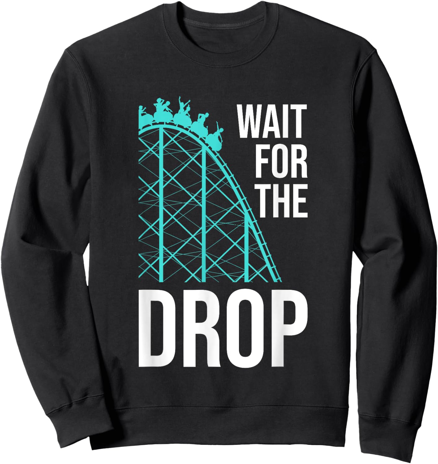 Funny Roller Coaster Designs Kids Boys Girls Amusement Park Sweatshirt - Sweatshirt | Black