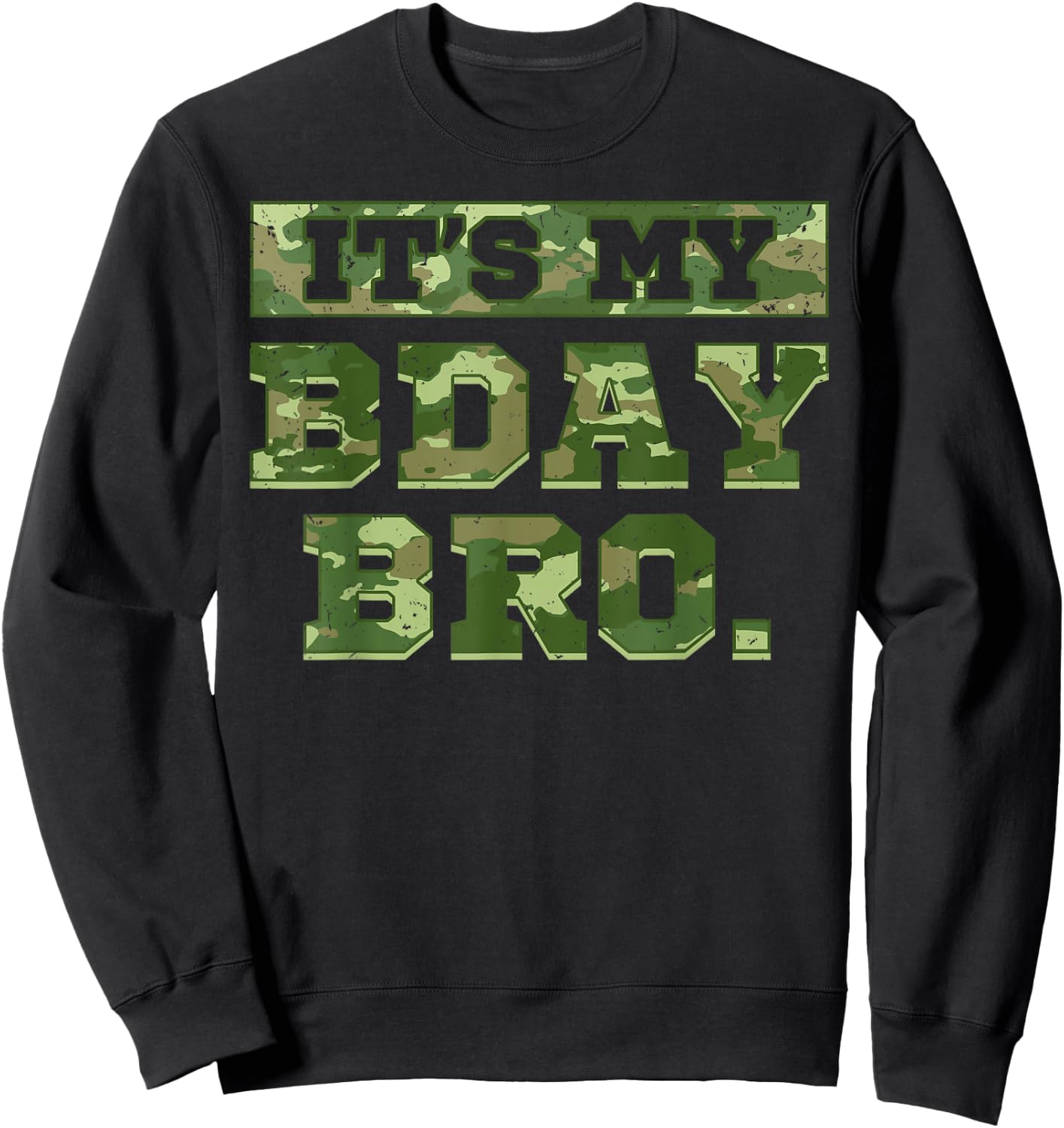 Camouflage Army Birthday Boy Military Bday Camo Celebration Small Sweatshirt - Sweatshirt | Black