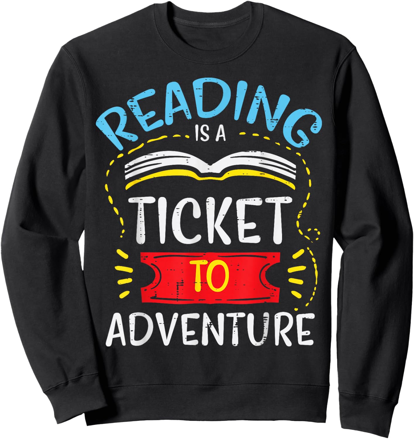 Reading Shirts Book Lover Bookworm Librarian Gift -Adults Black Modern Small Sweatshirt - Sweatshirt | Black