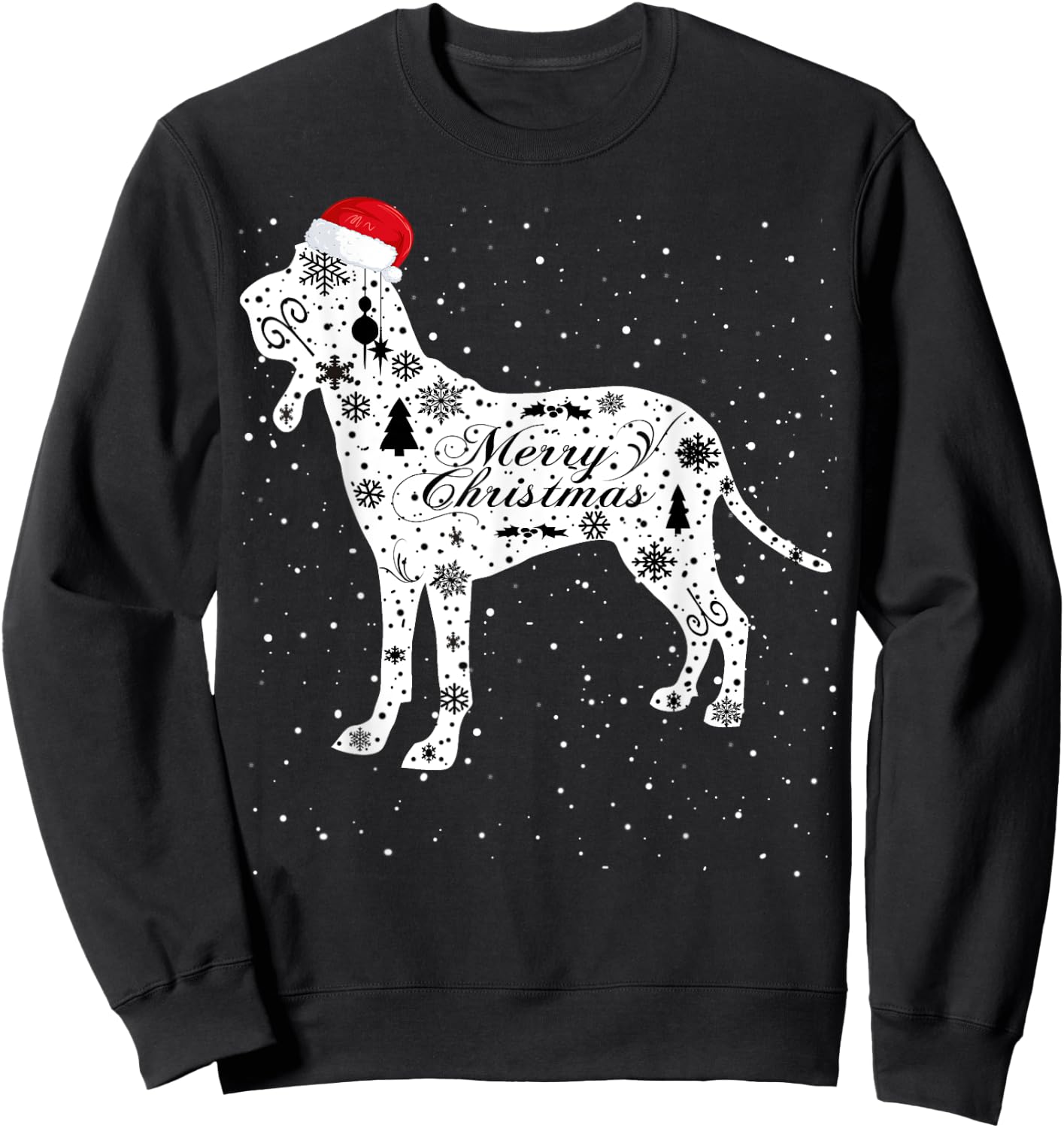 Merry Xmas Braco Italiano Dog Christmas Sweatshirt - Sweatshirt | Black