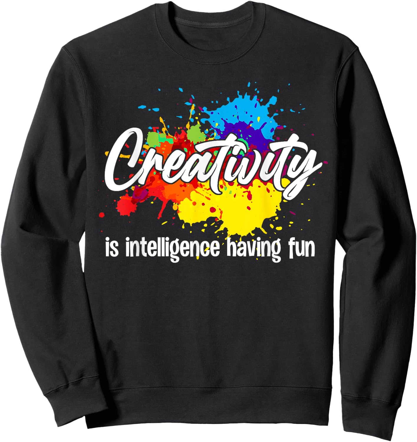Cute Creativity Art Women Creative Drawing Teacher Sweatshirt - Sweatshirt | Black