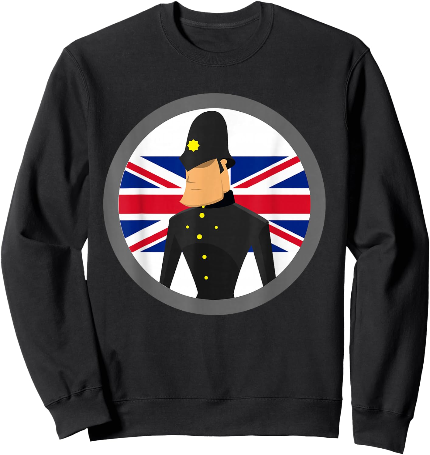 British Bobby Policeman UK English Police Officer Sweatshirt - Sweatshirt | Black