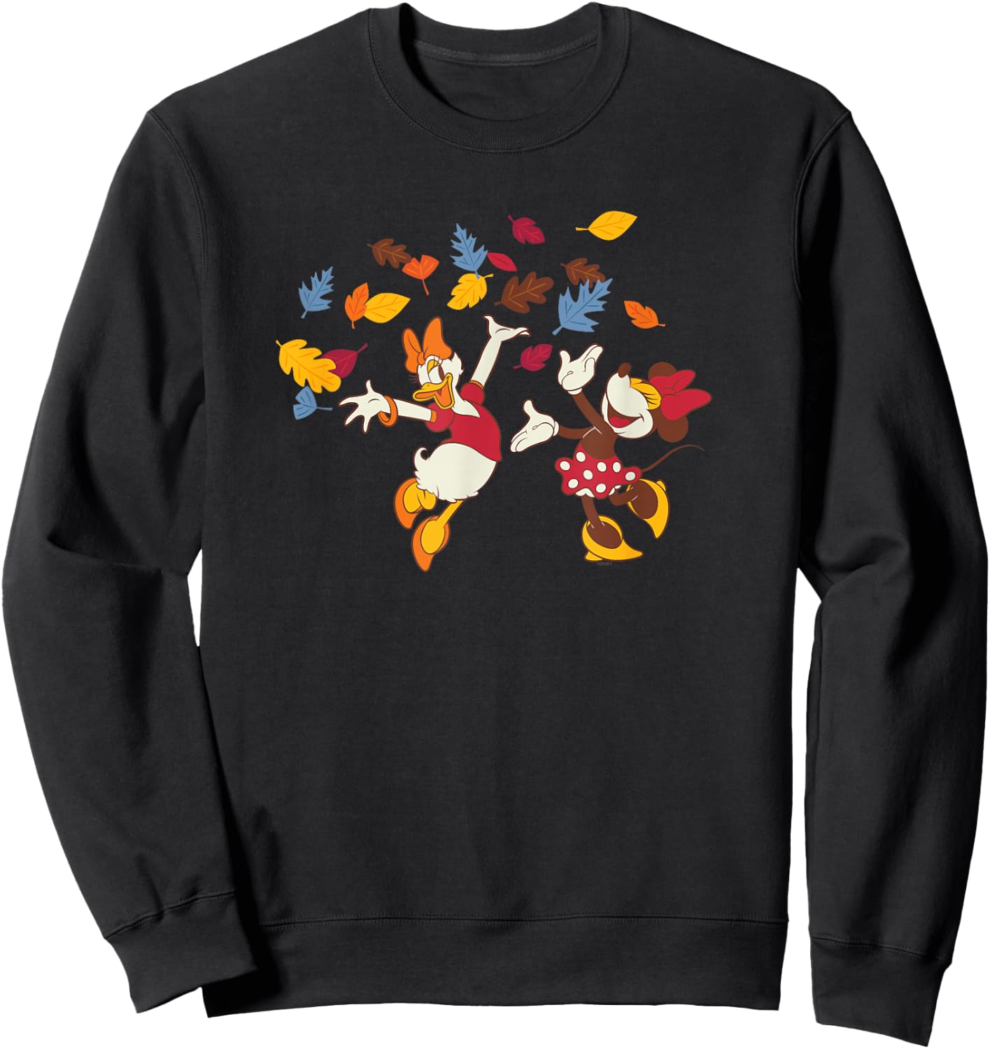 Disney Minnie Mouse and Daisy Duck Thanksgiving Fun Sweatshirt - Sweatshirt | Black