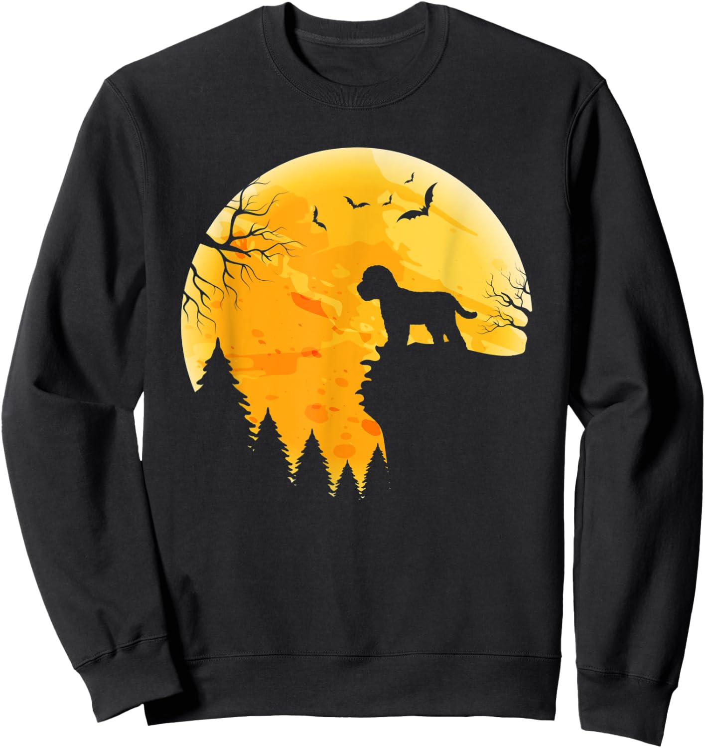 Cockapoo Lovers Halloween Moon Sweatshirt - Sweatshirt | Black