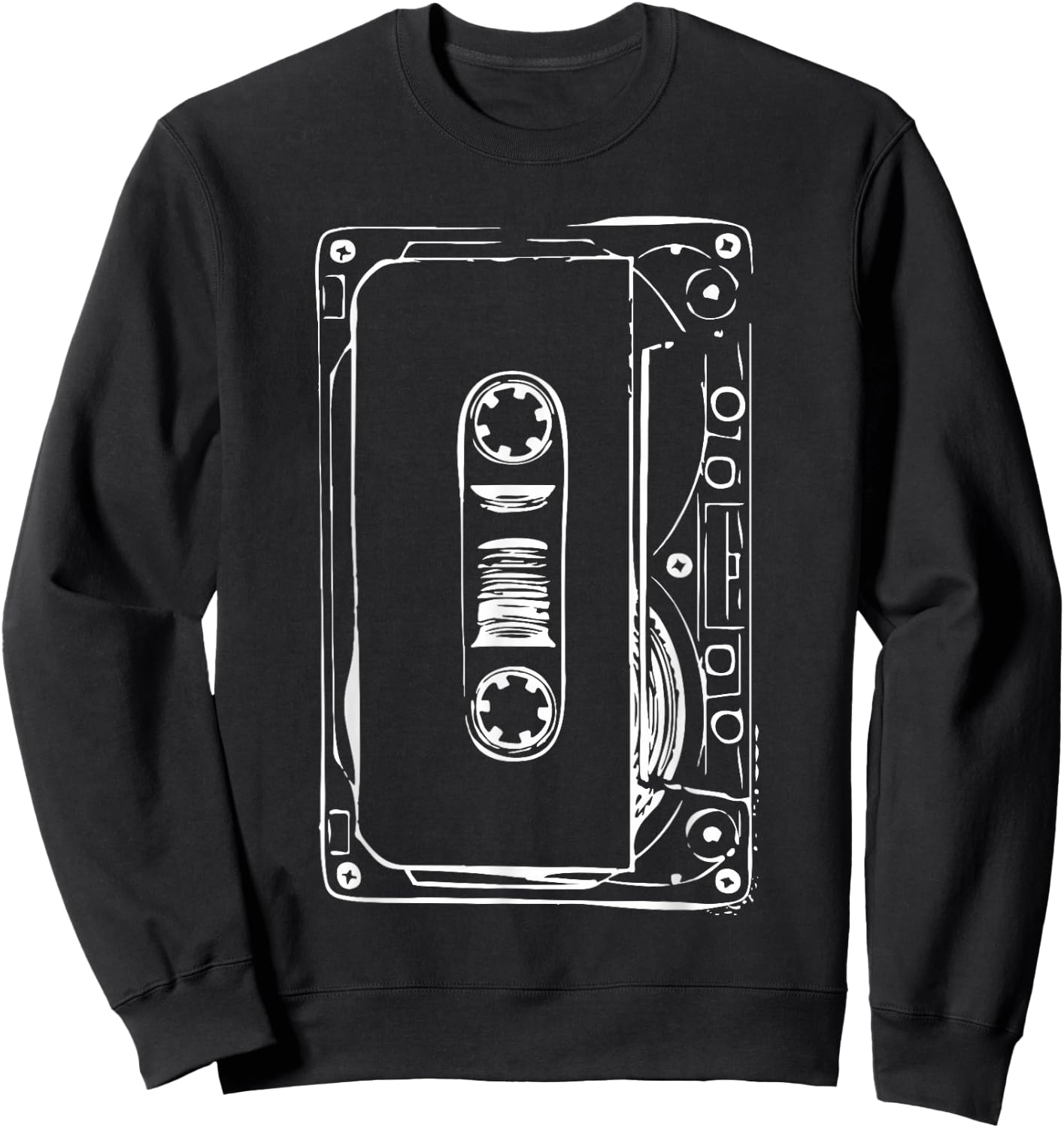 Love Retro Mixtape 80's Blank Cassette Tape Gift Sweatshirt - Sweatshirt | Black