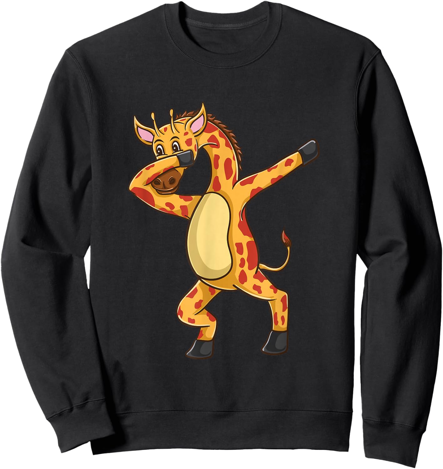 Dabbing Giraffe African Animal Sweatshirt - Sweatshirt | Black