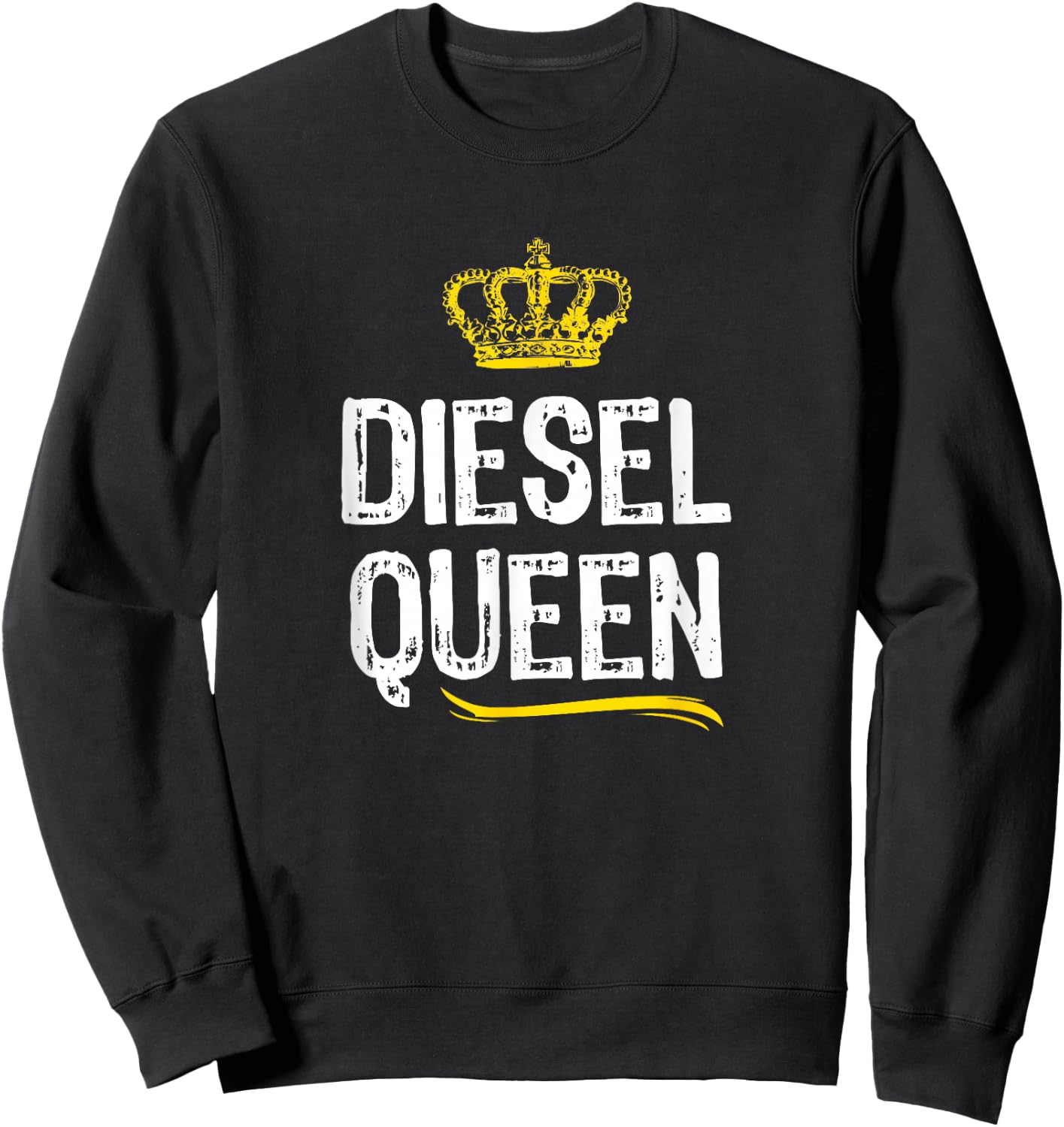 Diesel Queen Women Girls Trucker Truck Driver Funny Gift Sweatshirt - Sweatshirt | Black
