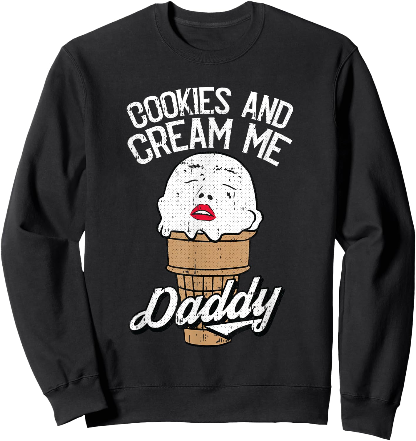 Cookies And Cream Me Daddy Lazy Halloween Costume Humor Sweatshirt - Sweatshirt | Black